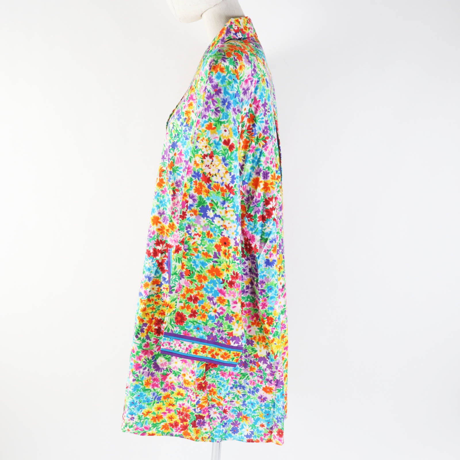 LEONARD Silk Floral Print Coat Women