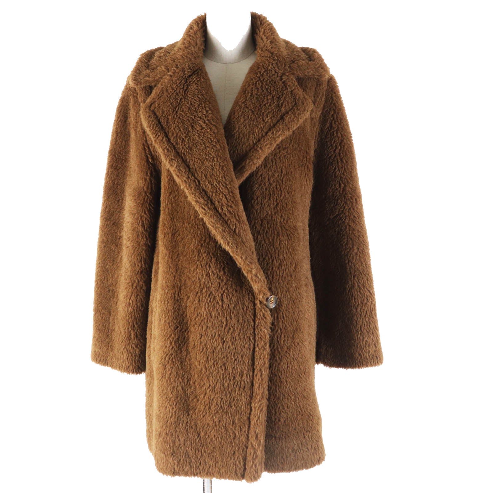 Max Mara Teddy Bear Alpaca Wool Coat Brown 38