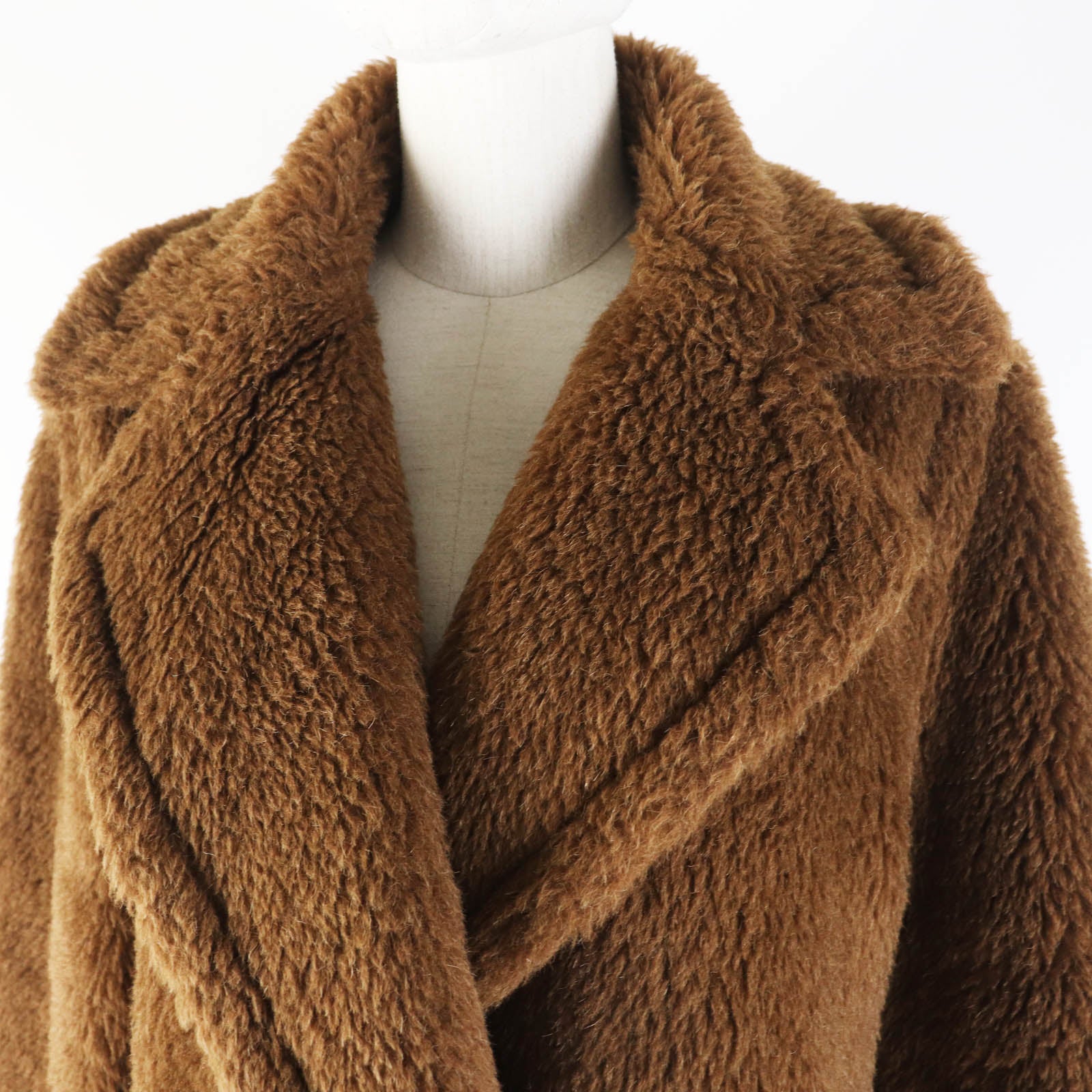 Max Mara Teddy Bear Alpaca Wool Coat Brown 38