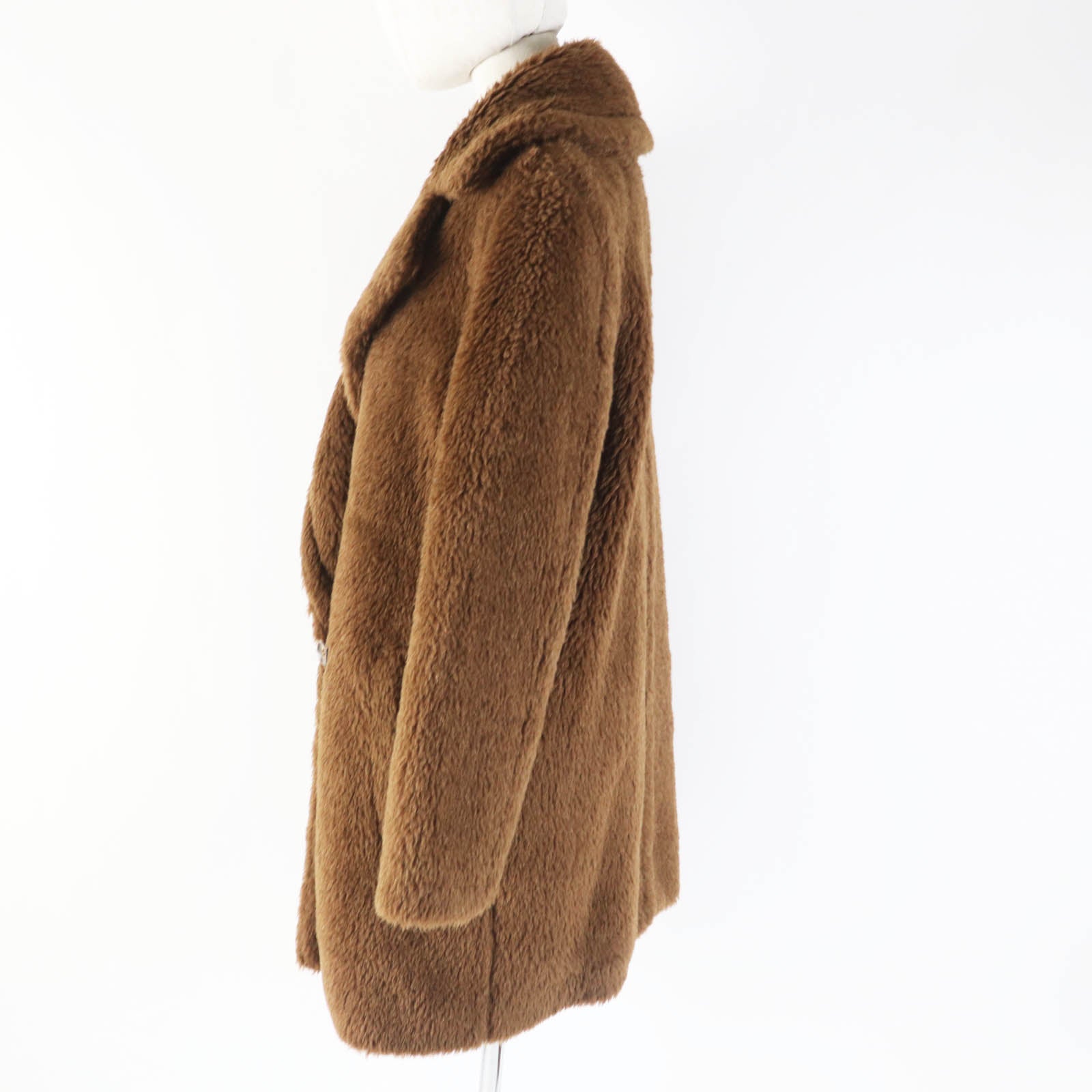 Max Mara Teddy Bear Alpaca Wool Coat Brown 38