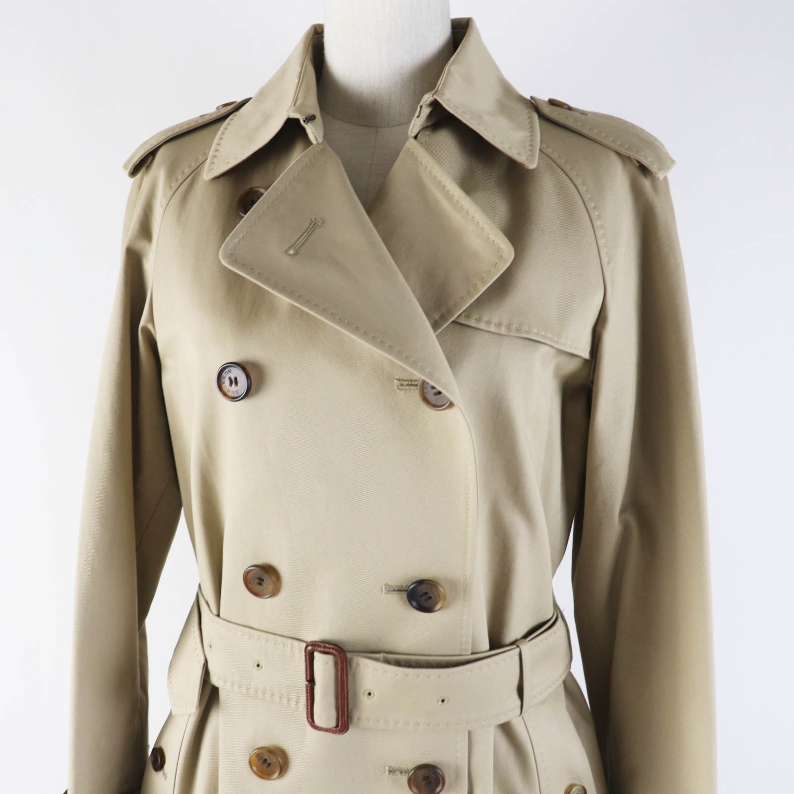 Burberry Cotton Trench Coat Beige Women