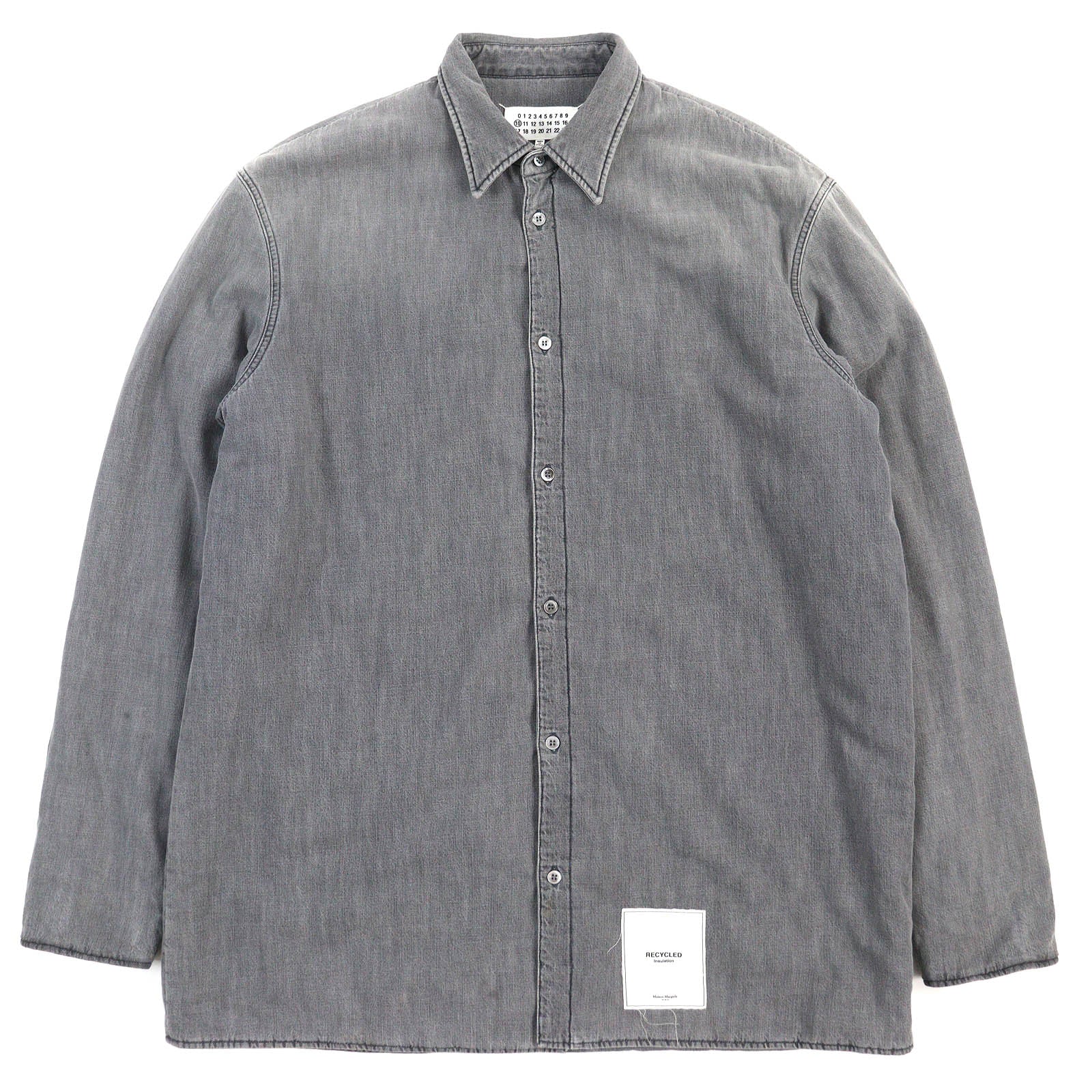 Maison Margiela Padded Denim Shirt Jacket Gray