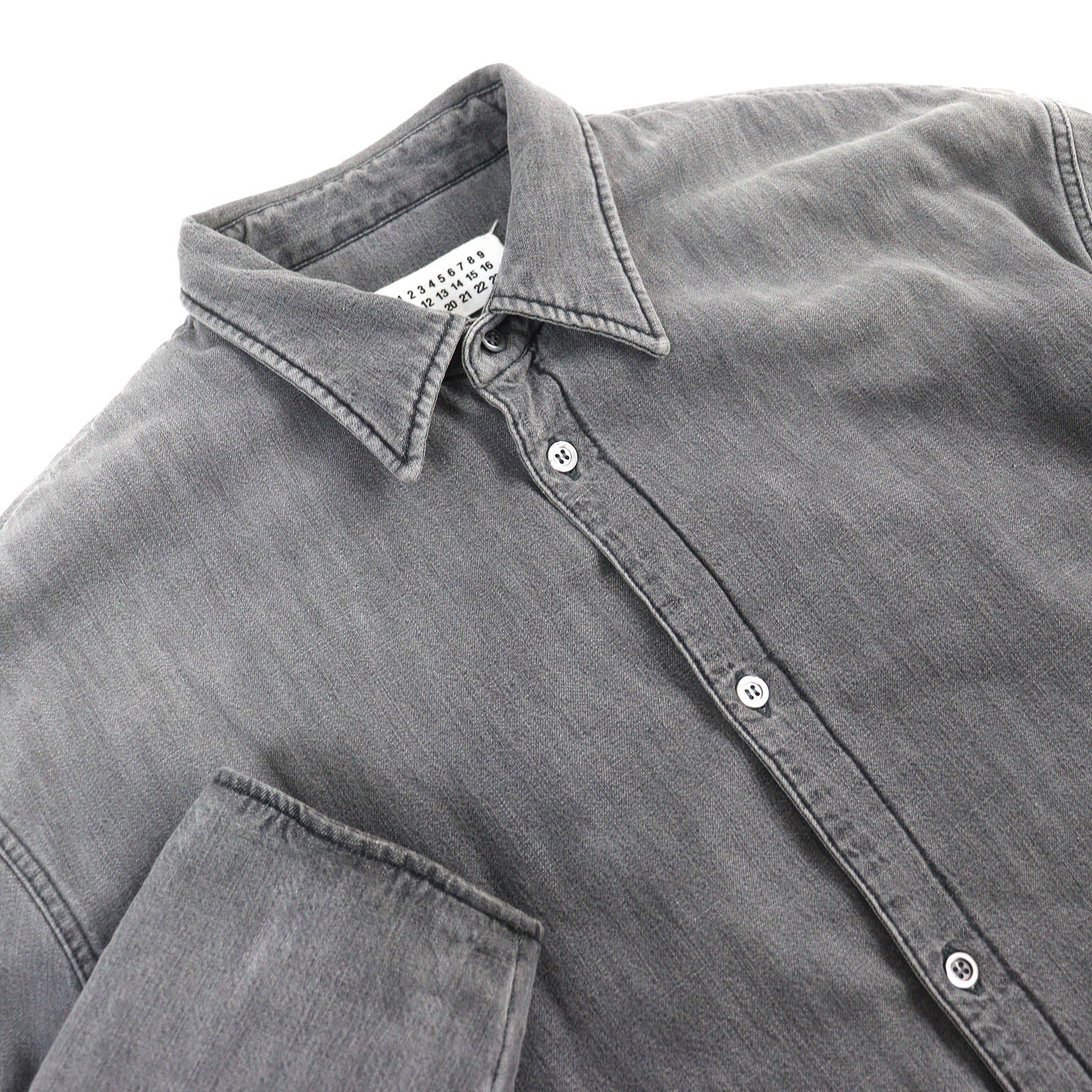 Maison Margiela Padded Denim Shirt Jacket Gray