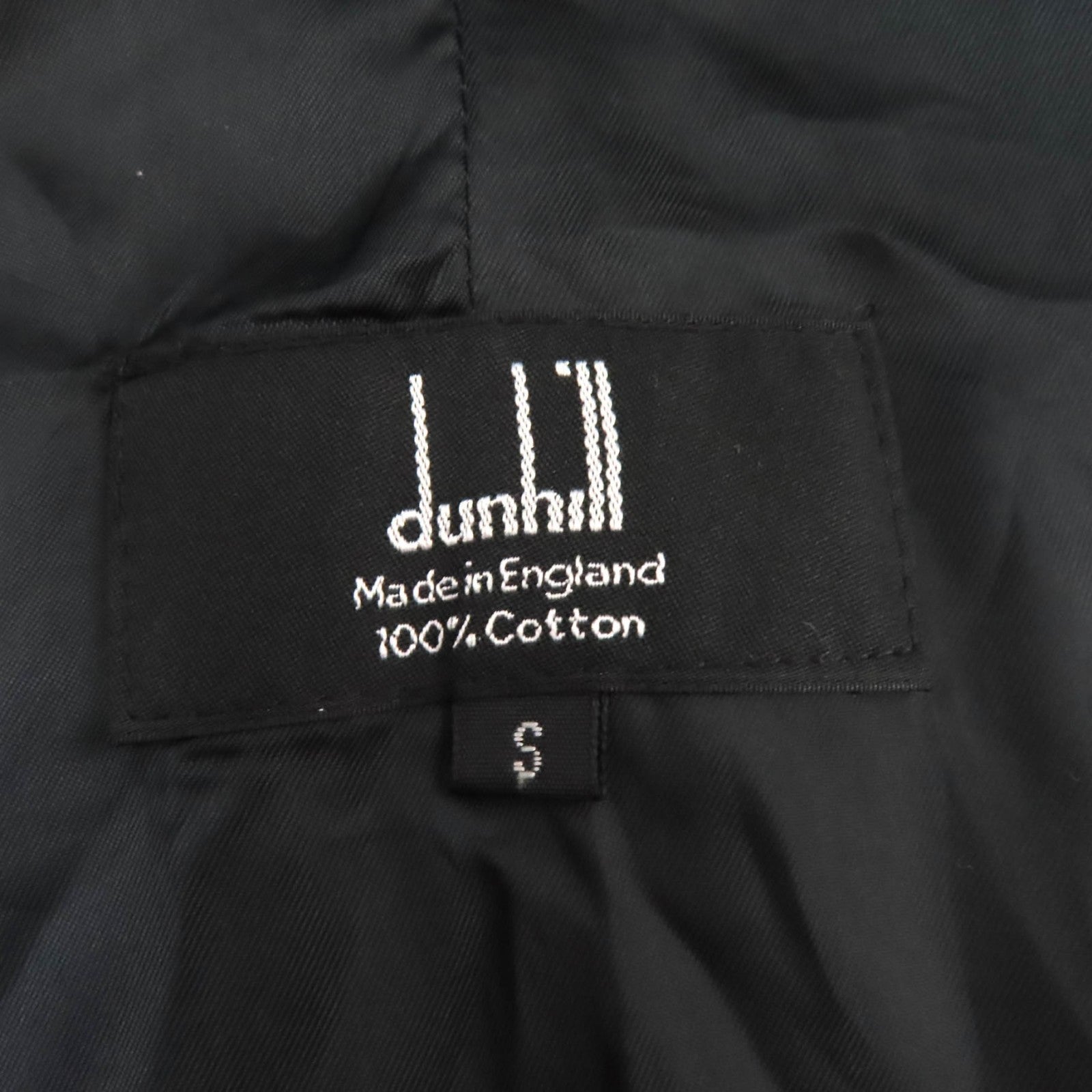 Dunhill Cotton Rayon Belted Trench Coat Navy S