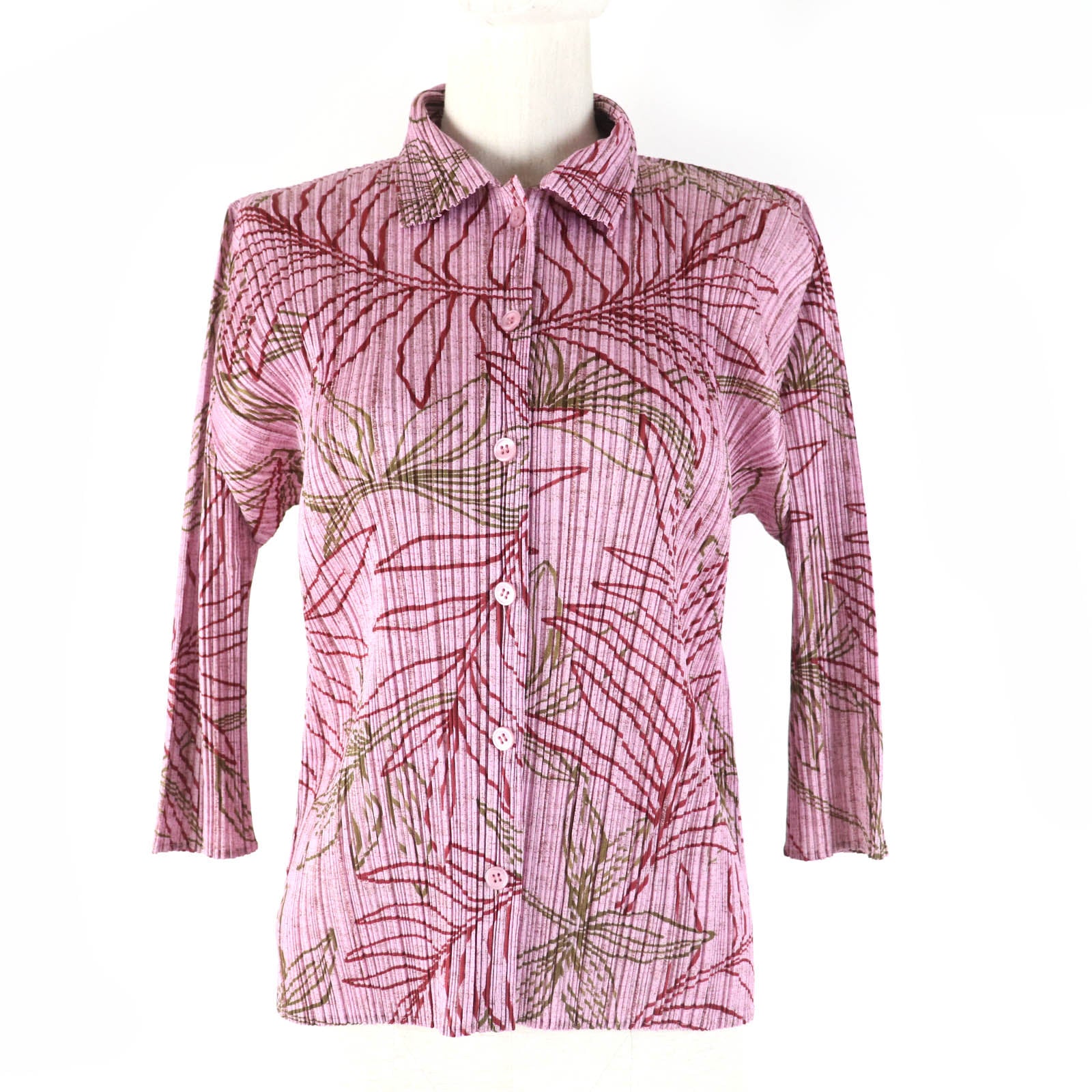 PLEATS PLEASE Polyester Long Sleeve Shirt Pink Women