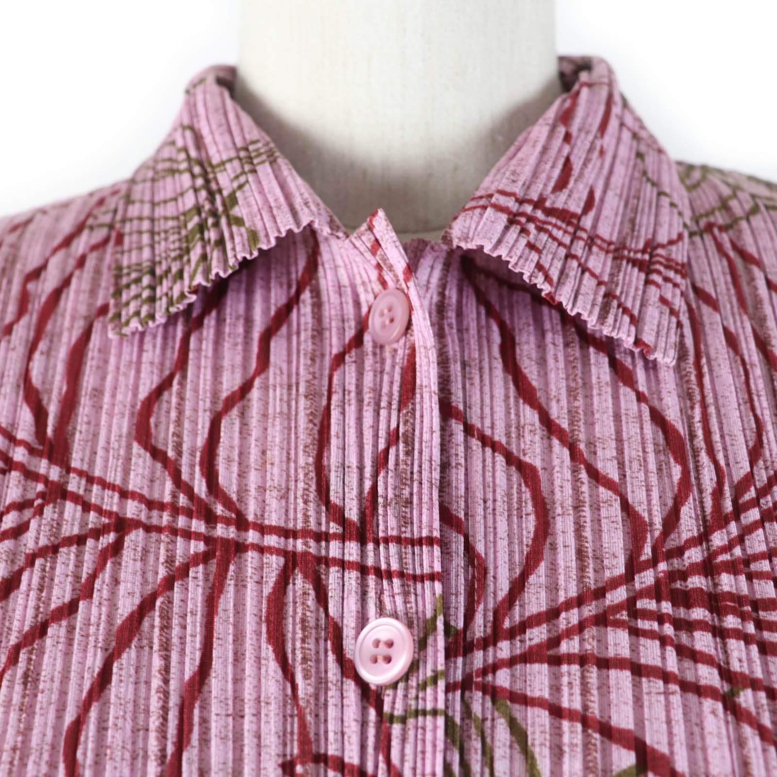 PLEATS PLEASE Polyester Long Sleeve Shirt Pink Women