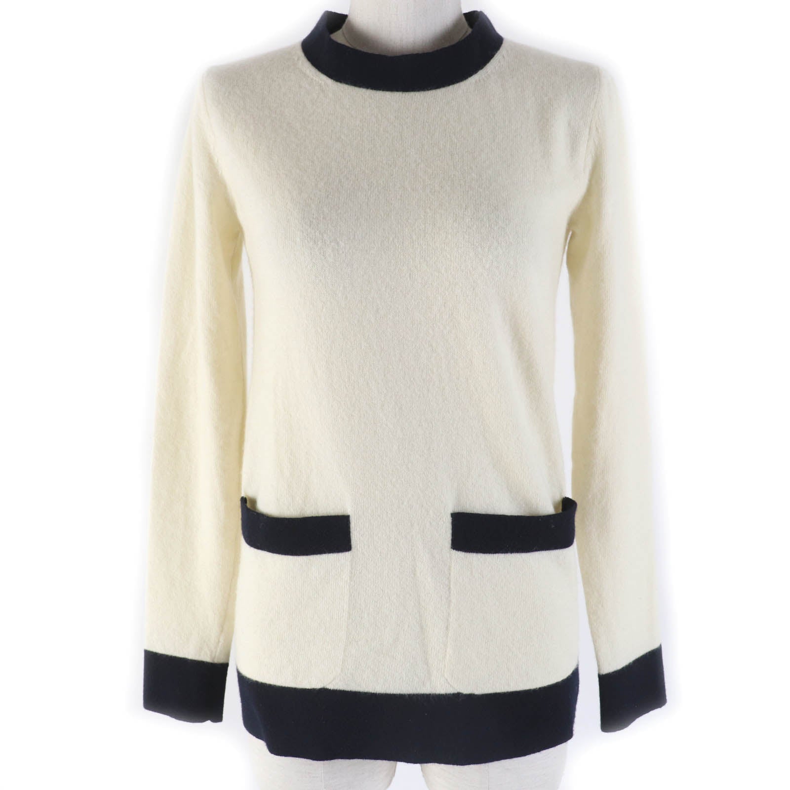 GUCCI Wool Cashmere Two-tone Knit XS Women