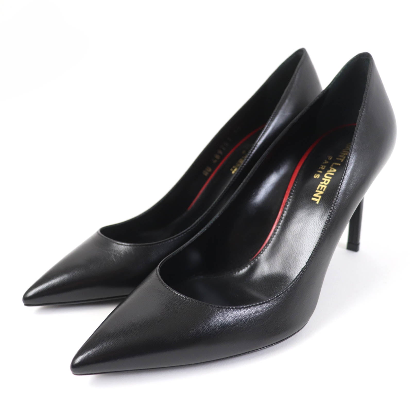 Saint Laurent Anya Leather Pumps Black 36.5