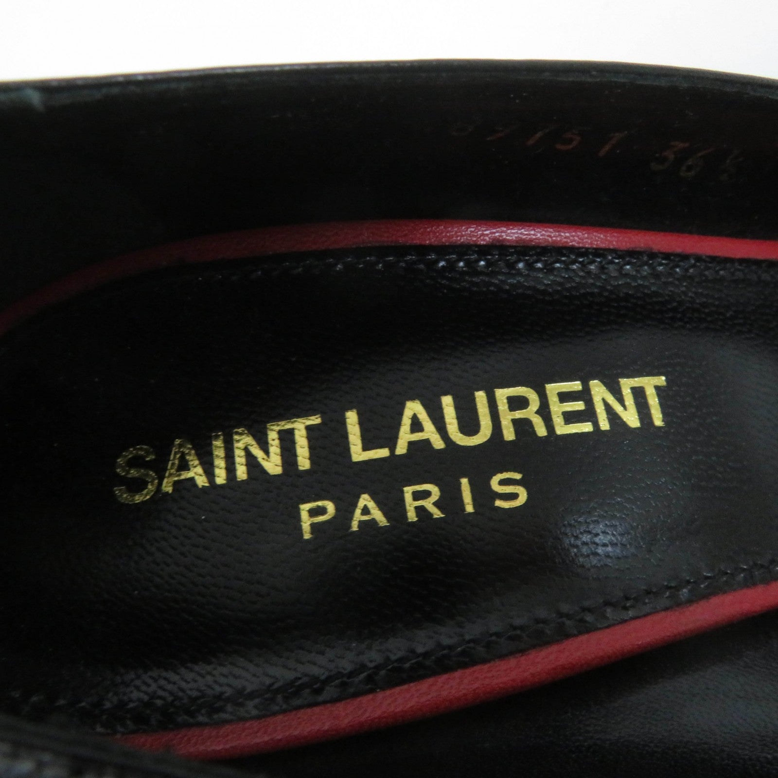 Saint Laurent Anya Leather Pumps Black 36.5