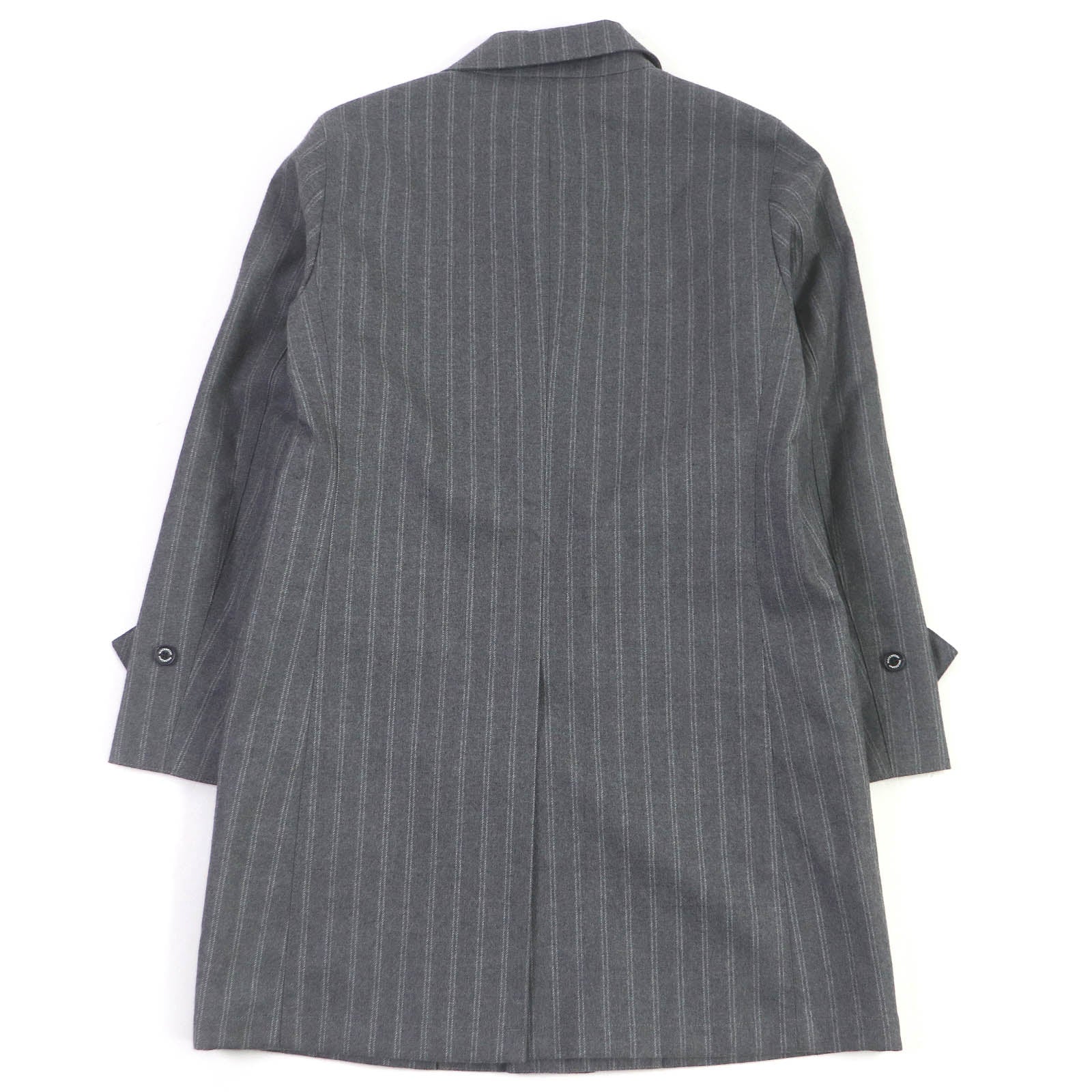 MACKINTOSH PHILOSOPHY Wool Cotton Striped Coat Gray