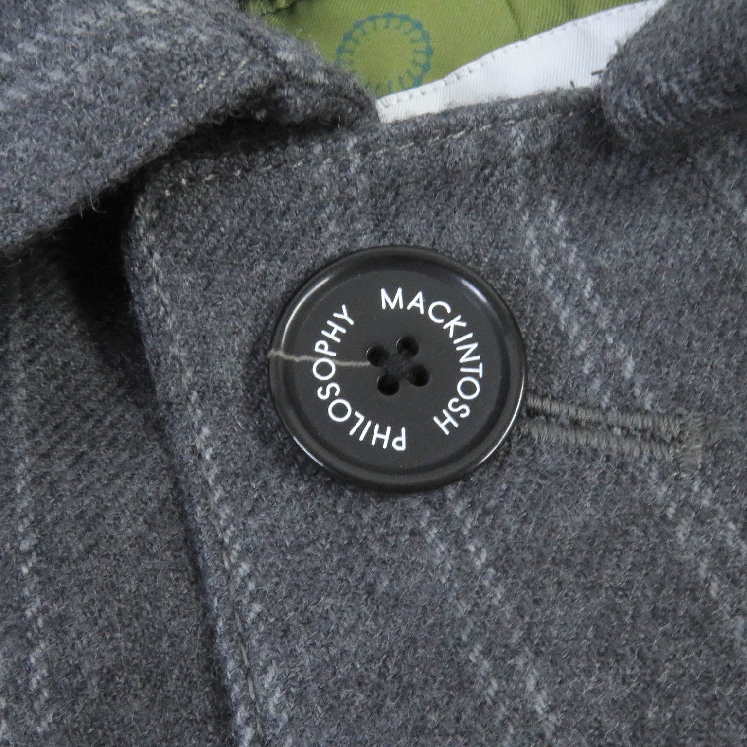 MACKINTOSH PHILOSOPHY Wool Cotton Striped Coat Gray