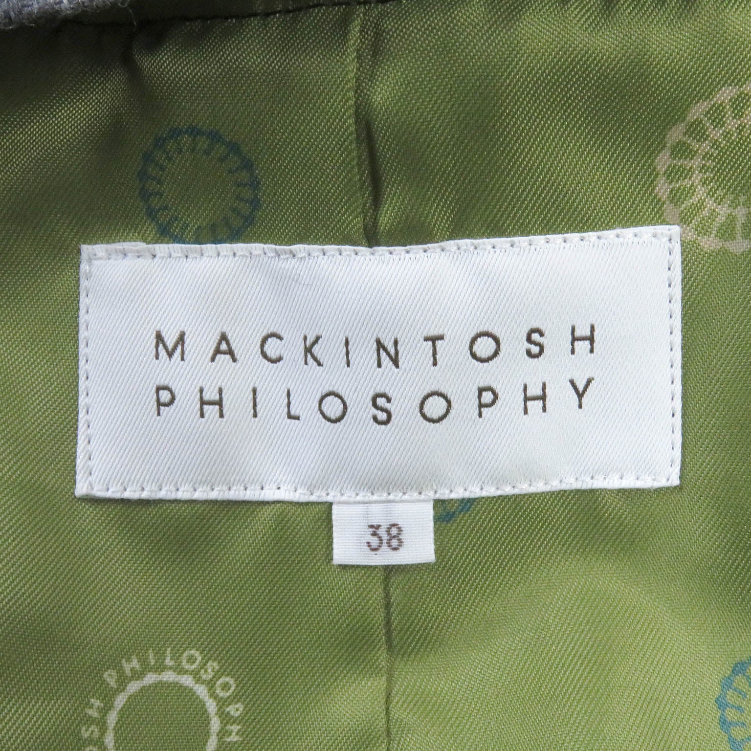 MACKINTOSH PHILOSOPHY Wool Cotton Striped Coat Gray