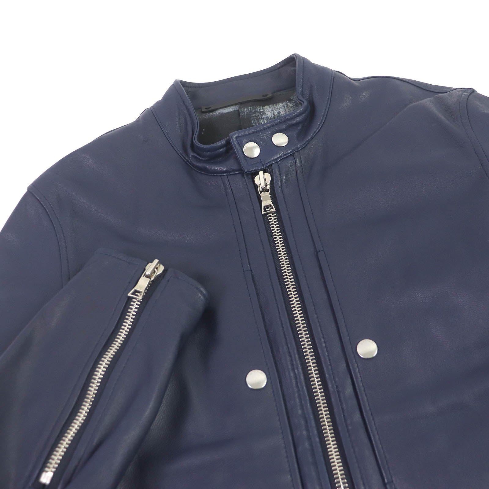 PS Paul Smith Goatskin Riders Jacket Navy M