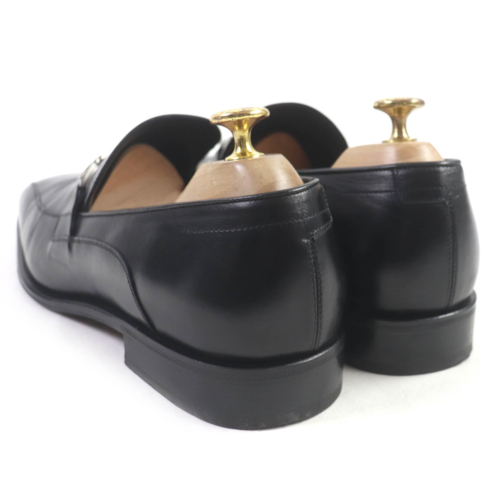 Salvatore Ferragamo Leather Loafers Black 8 2E