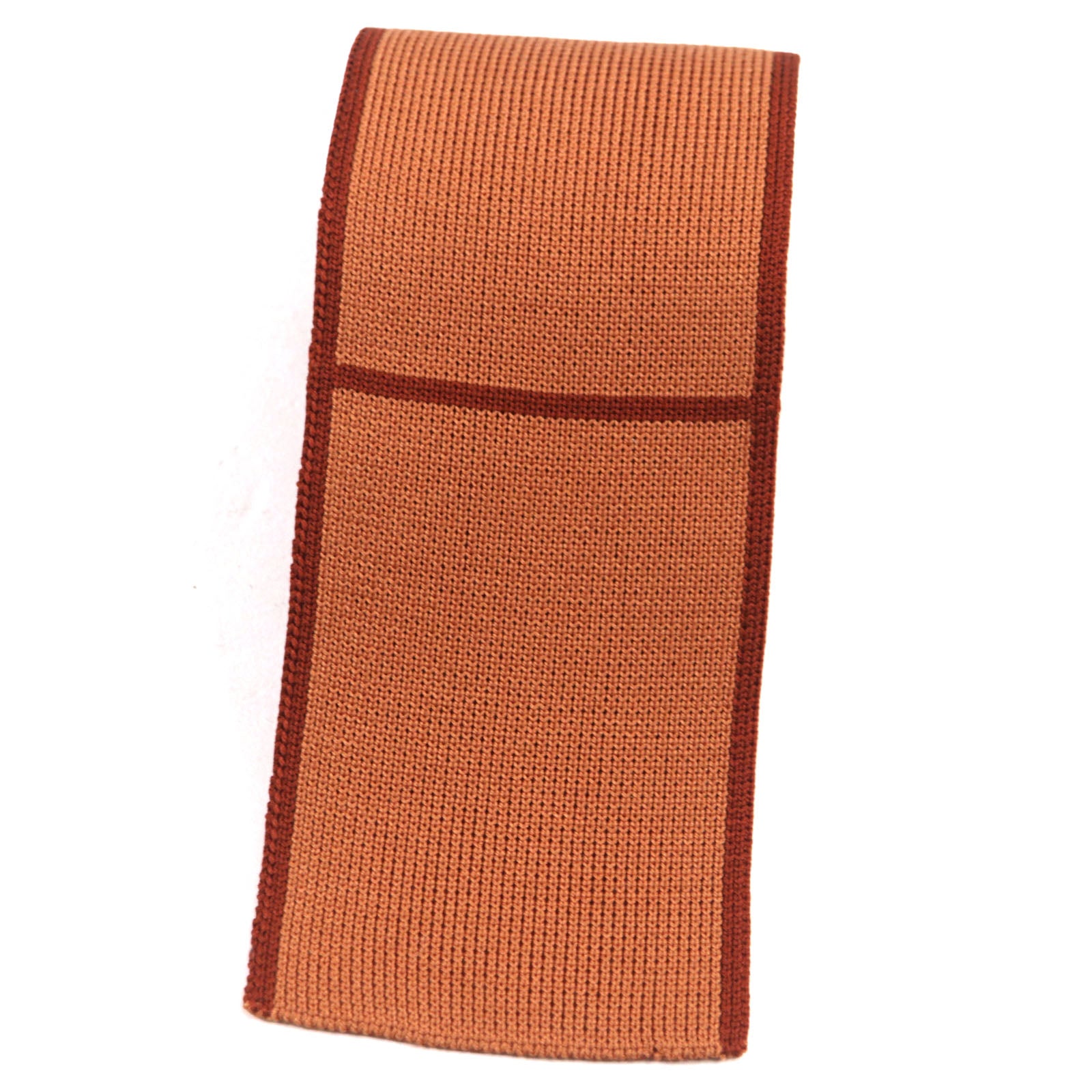 HERMES Silk 2way Knit Tie Bordeaux Orange