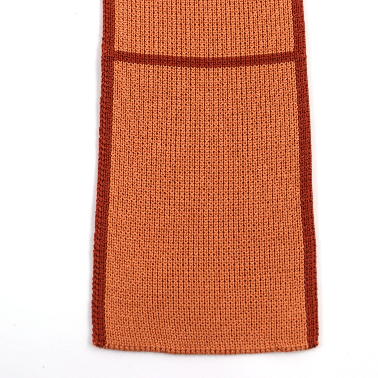 HERMES Silk 2way Knit Tie Bordeaux Orange