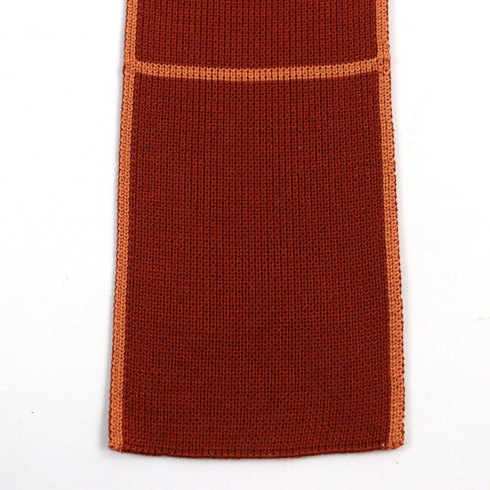 HERMES Silk 2way Knit Tie Bordeaux Orange