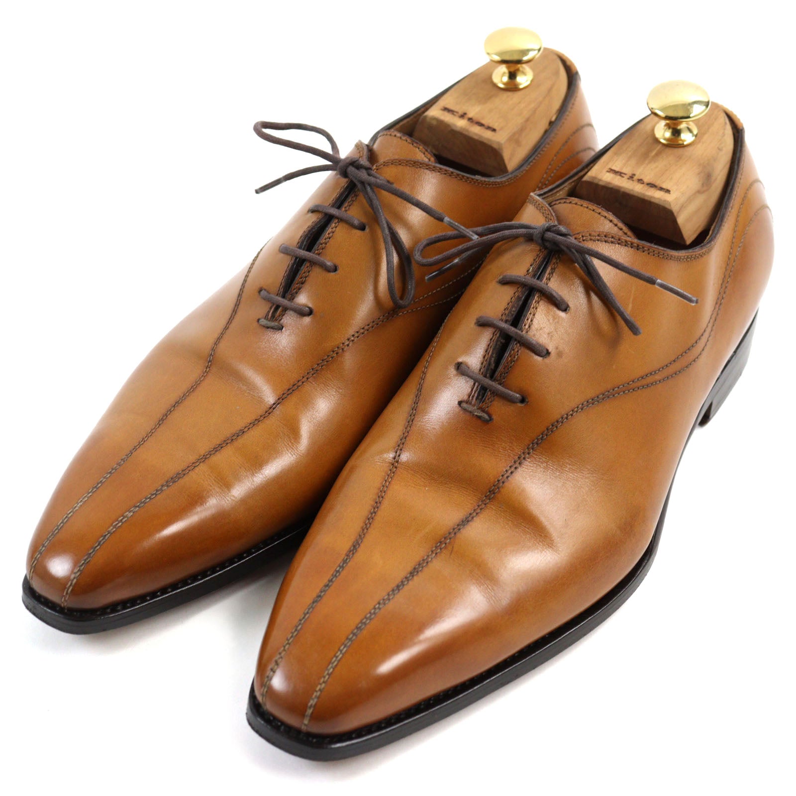 KITON Brown Leather Dress Shoes 9 Men