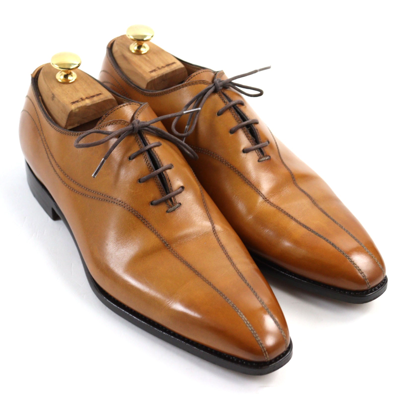 KITON Brown Leather Dress Shoes 9 Men