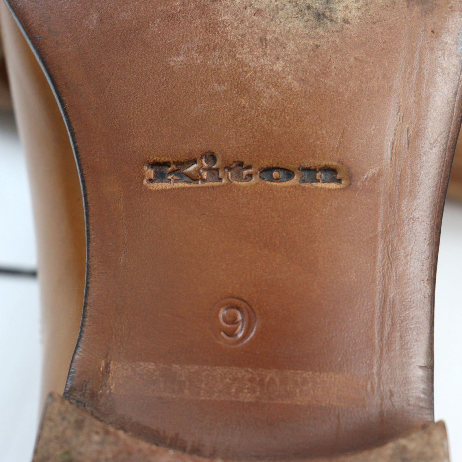 KITON Brown Leather Dress Shoes 9 Men