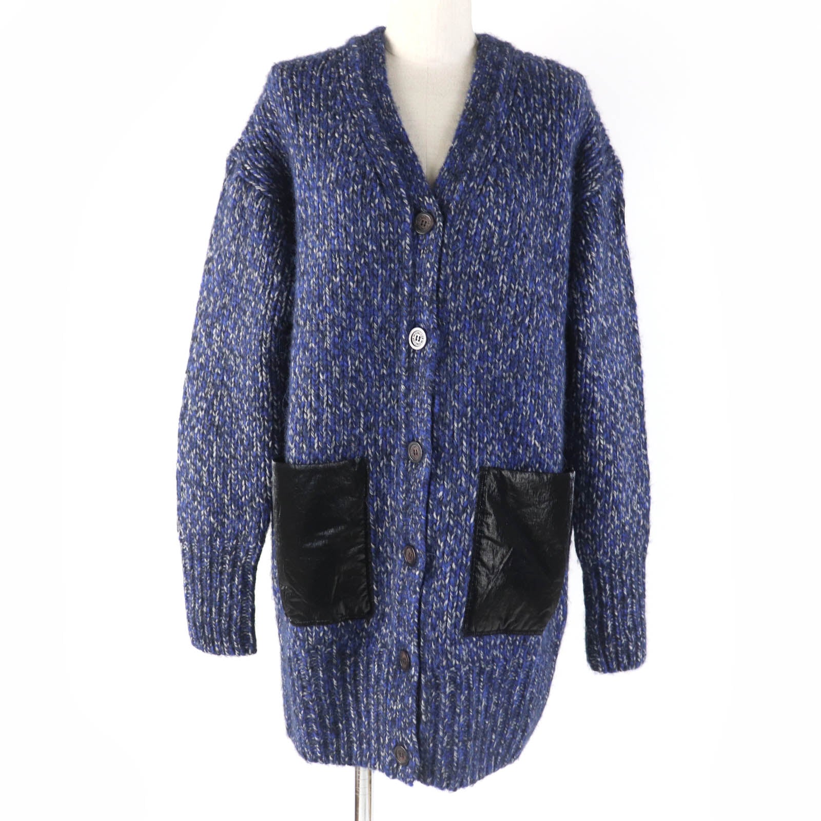 MONCLER Wool Alpaca Cardigan Blue S Women