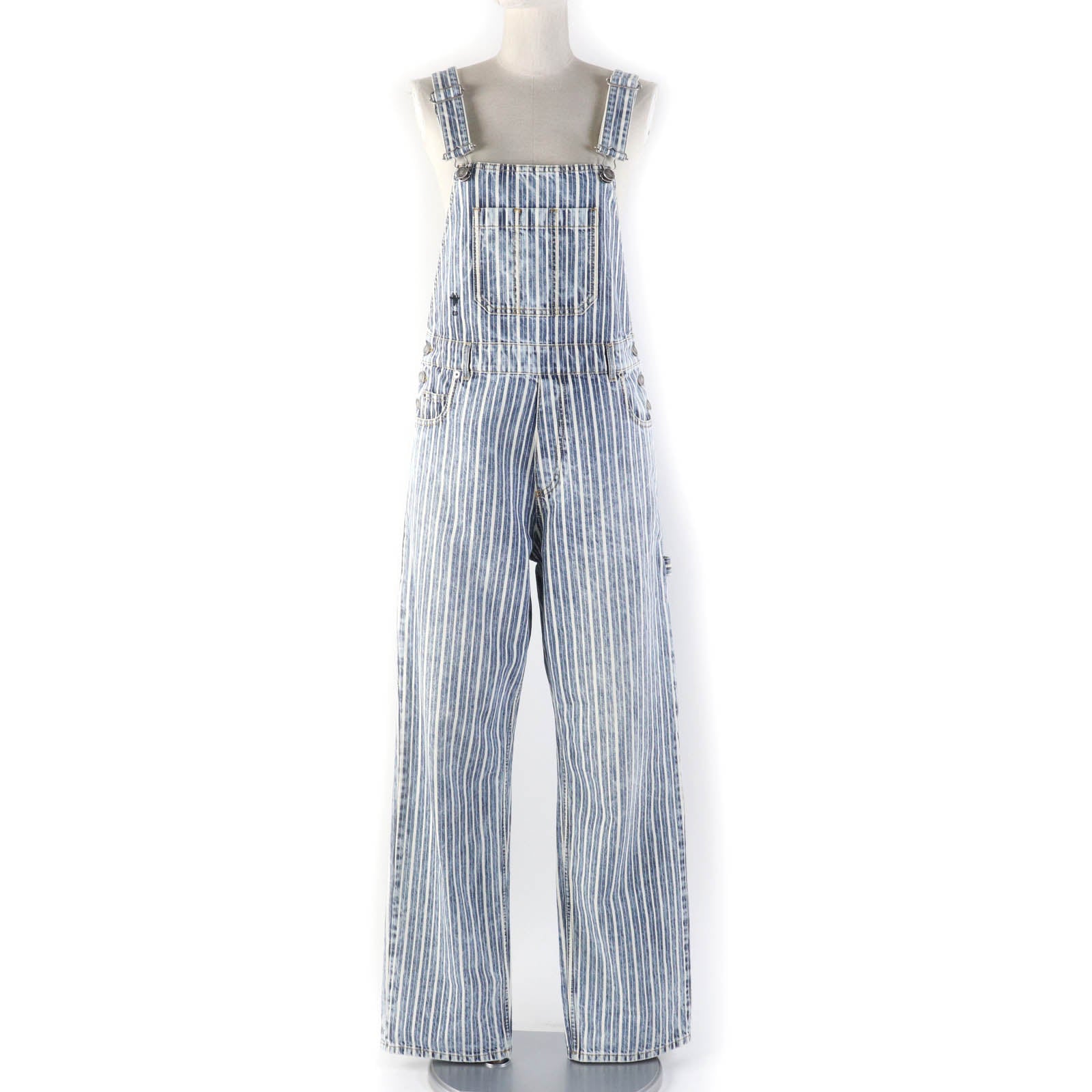 Dior Striped Denim Overalls Women