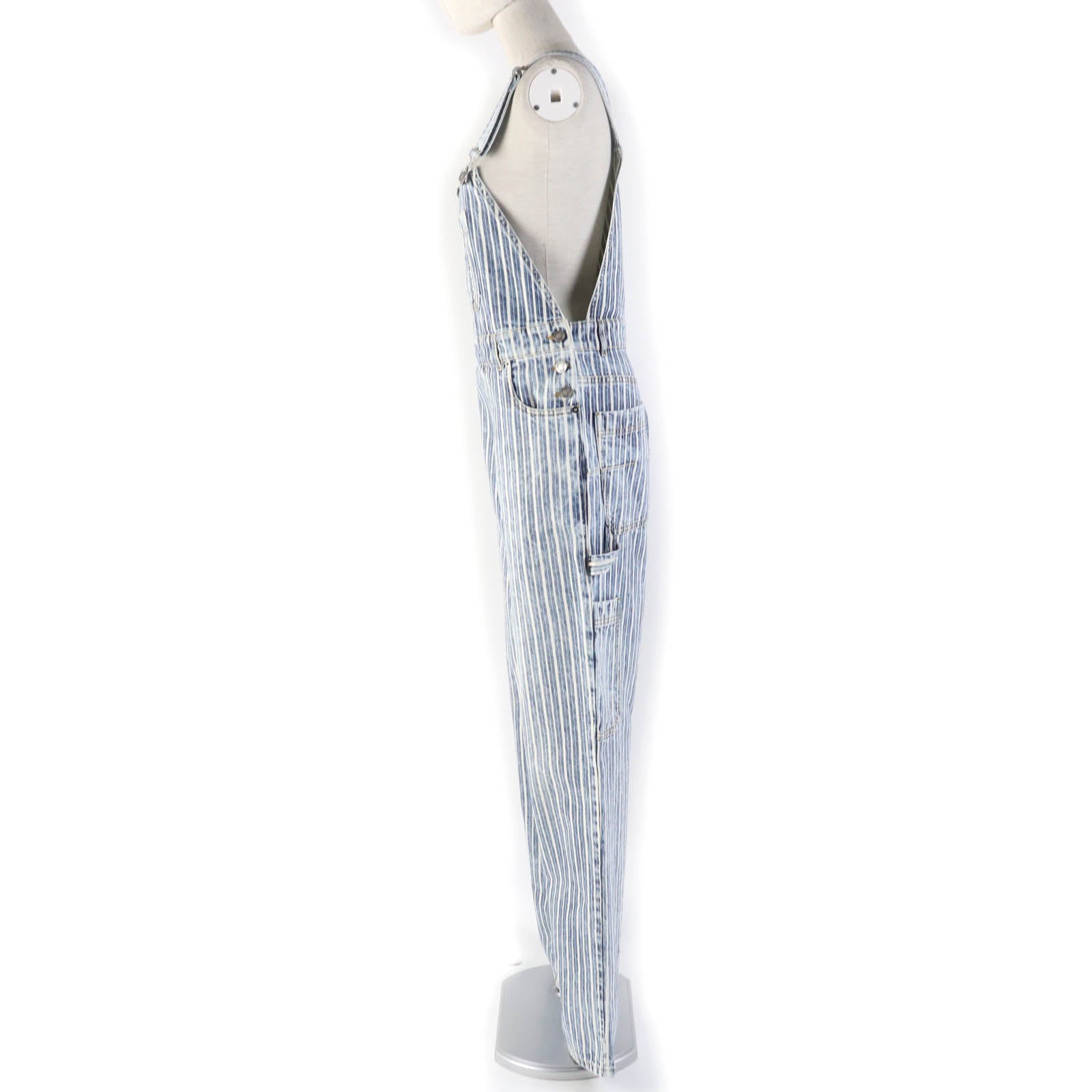 Dior Striped Denim Overalls Women