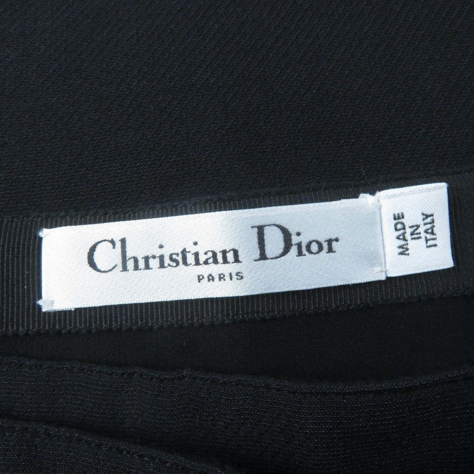 Dior Wool Silk Wrap Skirt Black 40