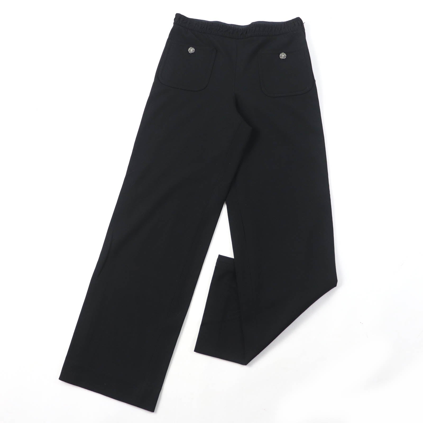 Chanel Gripoa Button Wide Pants Black 38