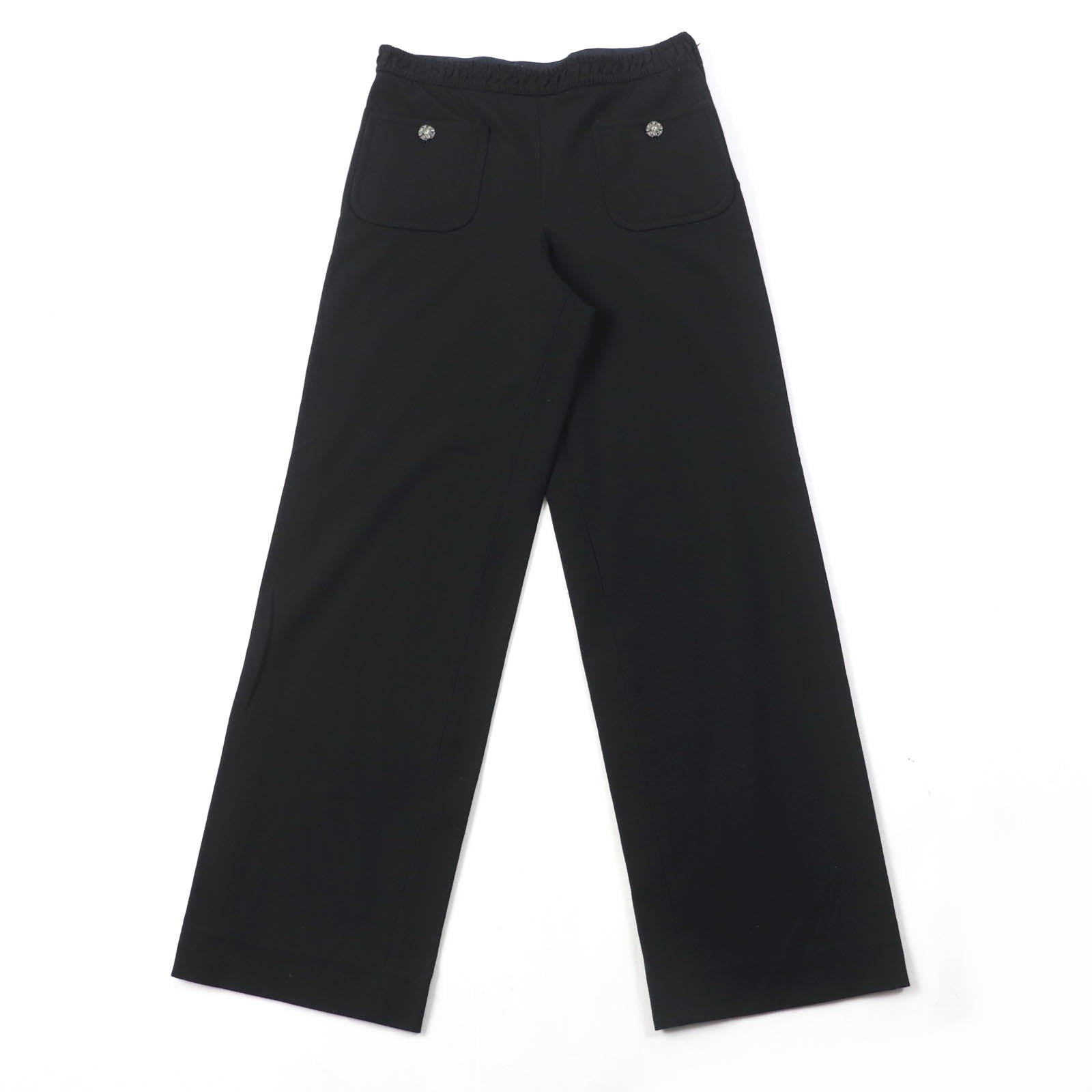 Chanel Gripoa Button Wide Pants Black 38