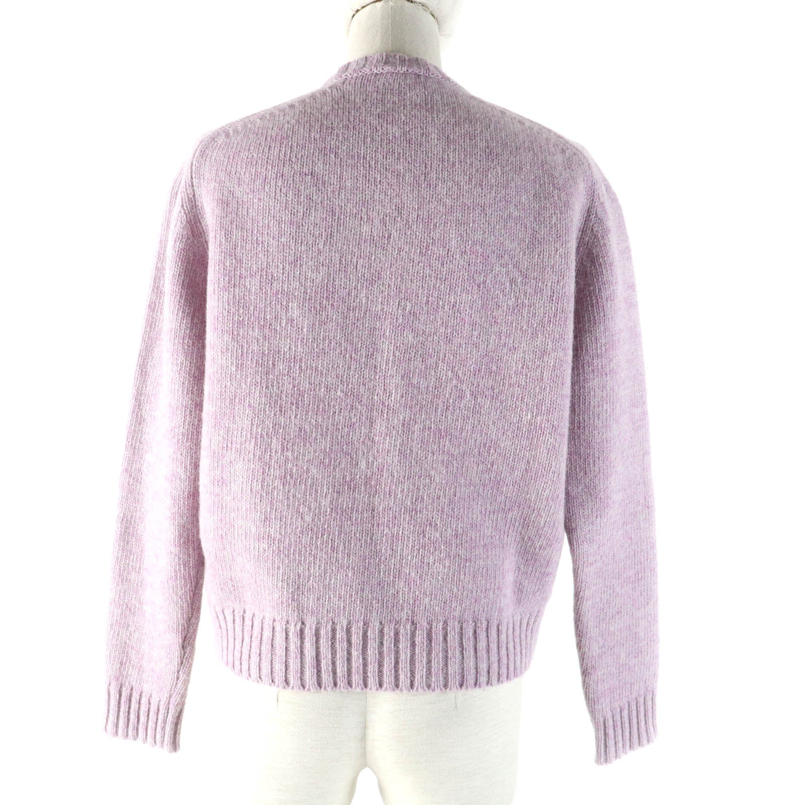 Celine Wool Crew Neck Knit Sweater Purple S