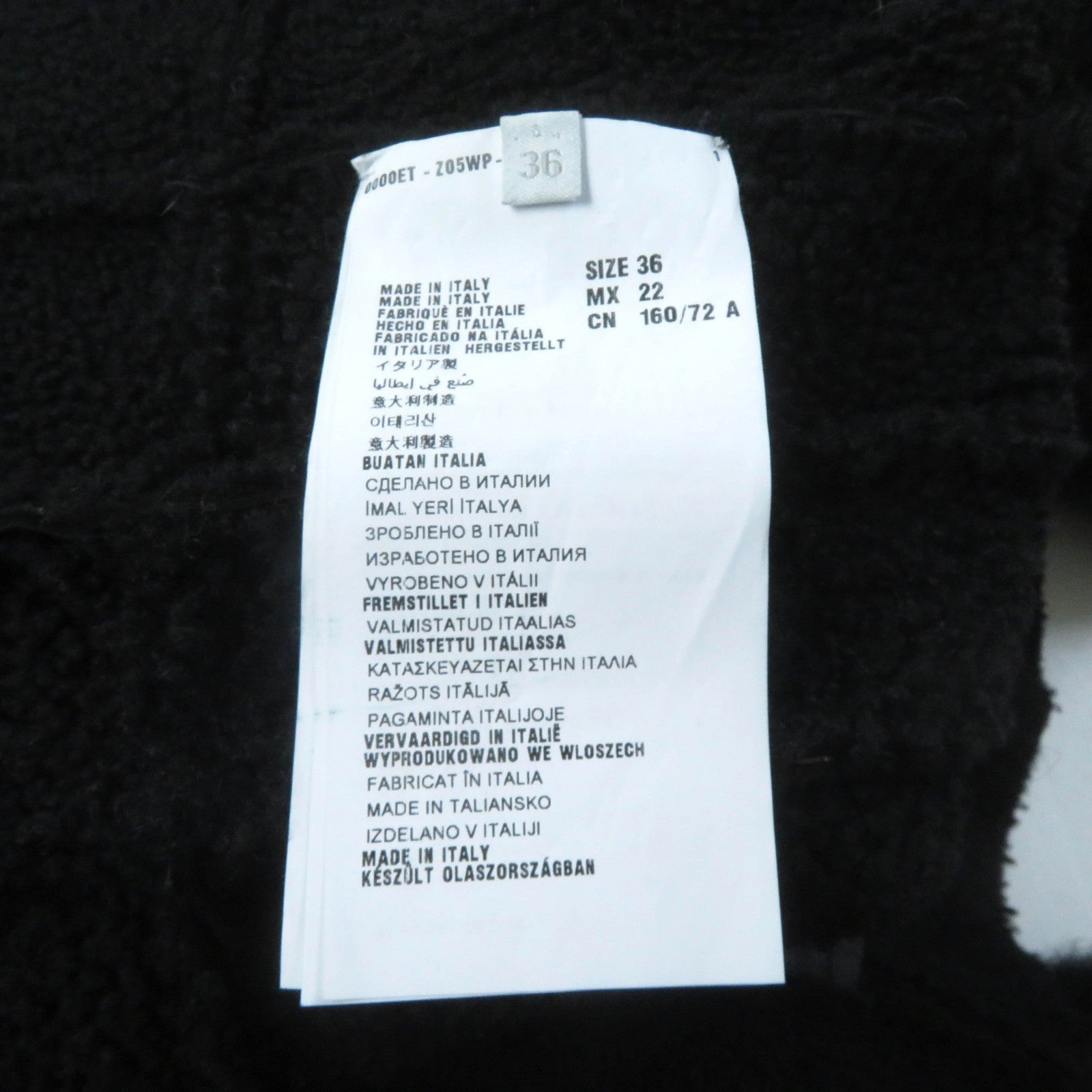 MIUMIU Mouton Ferret Fur Coat Black 36 Women