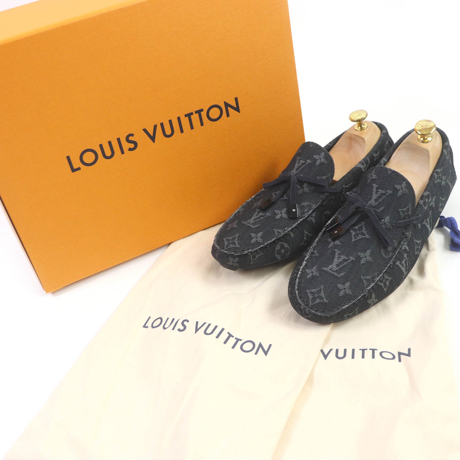 Louis Vuitton Monogram Denim Loafers 6.5