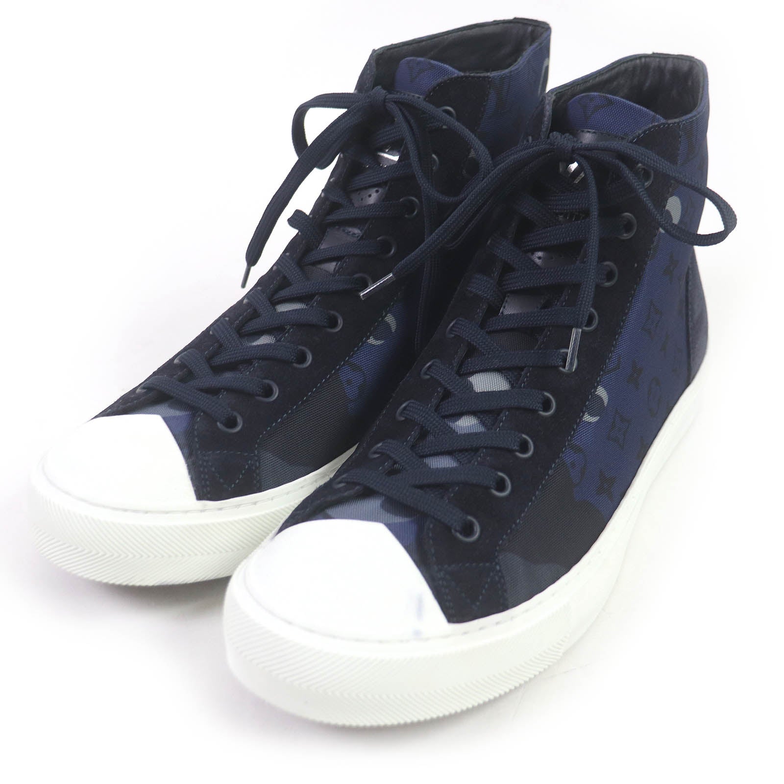 Louis Vuitton Monogram Suede High Cut Sneakers