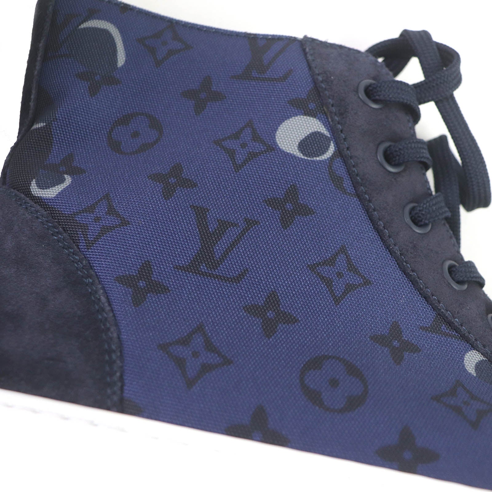 Louis Vuitton Monogram Suede High Cut Sneakers