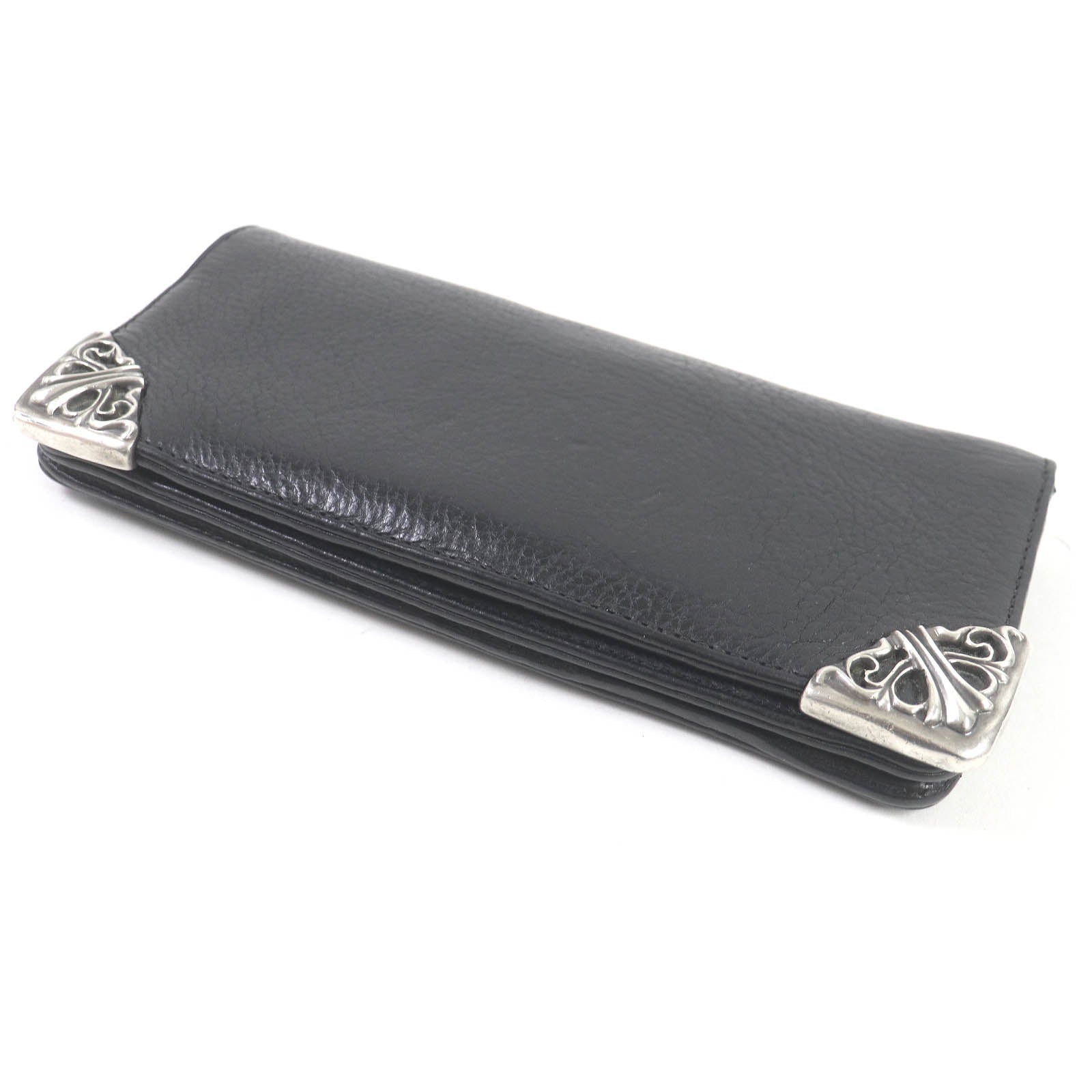 CHROME HEARTS Bifold Leather Wallet Black