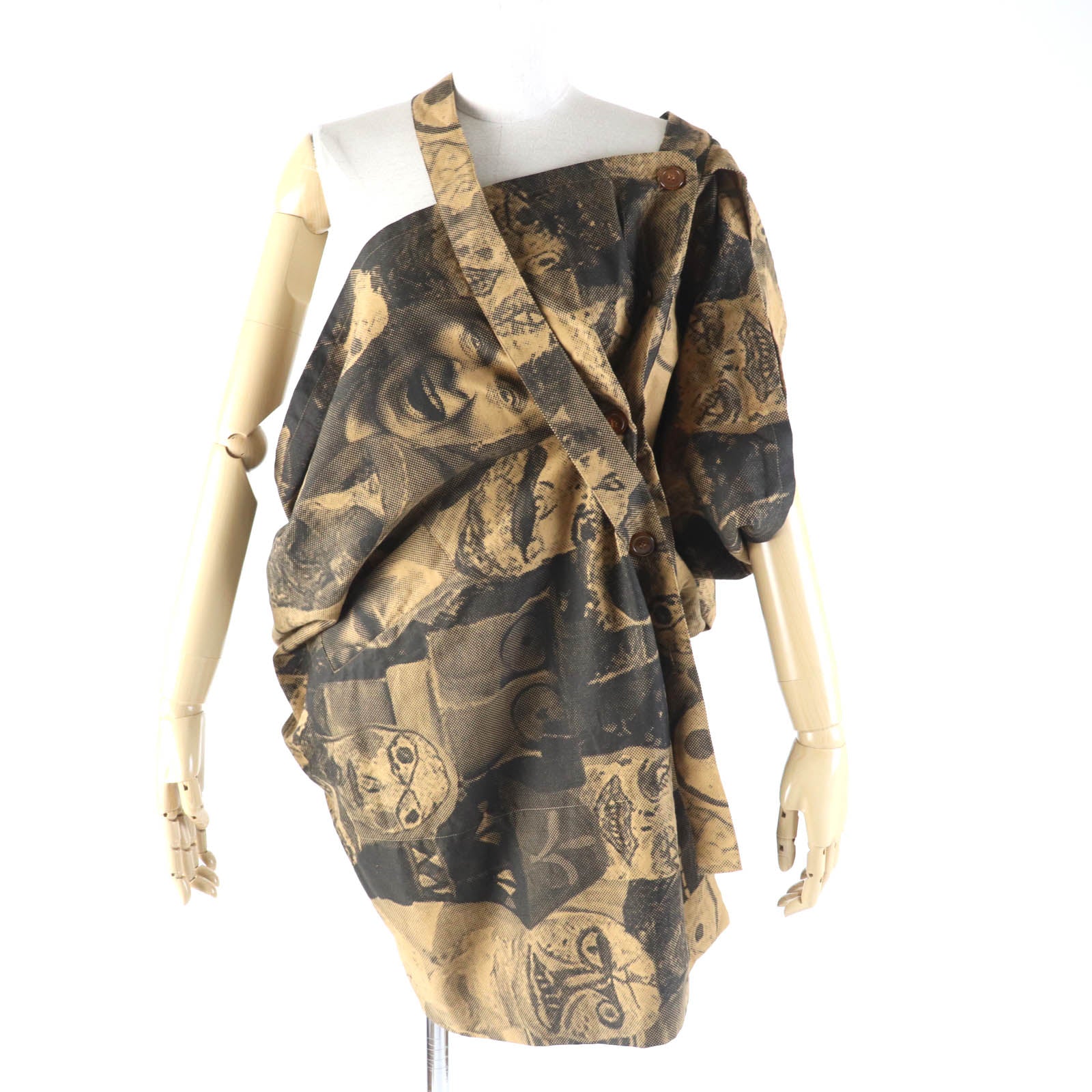 Vivienne Westwood Asymmetrical Face Print Dress