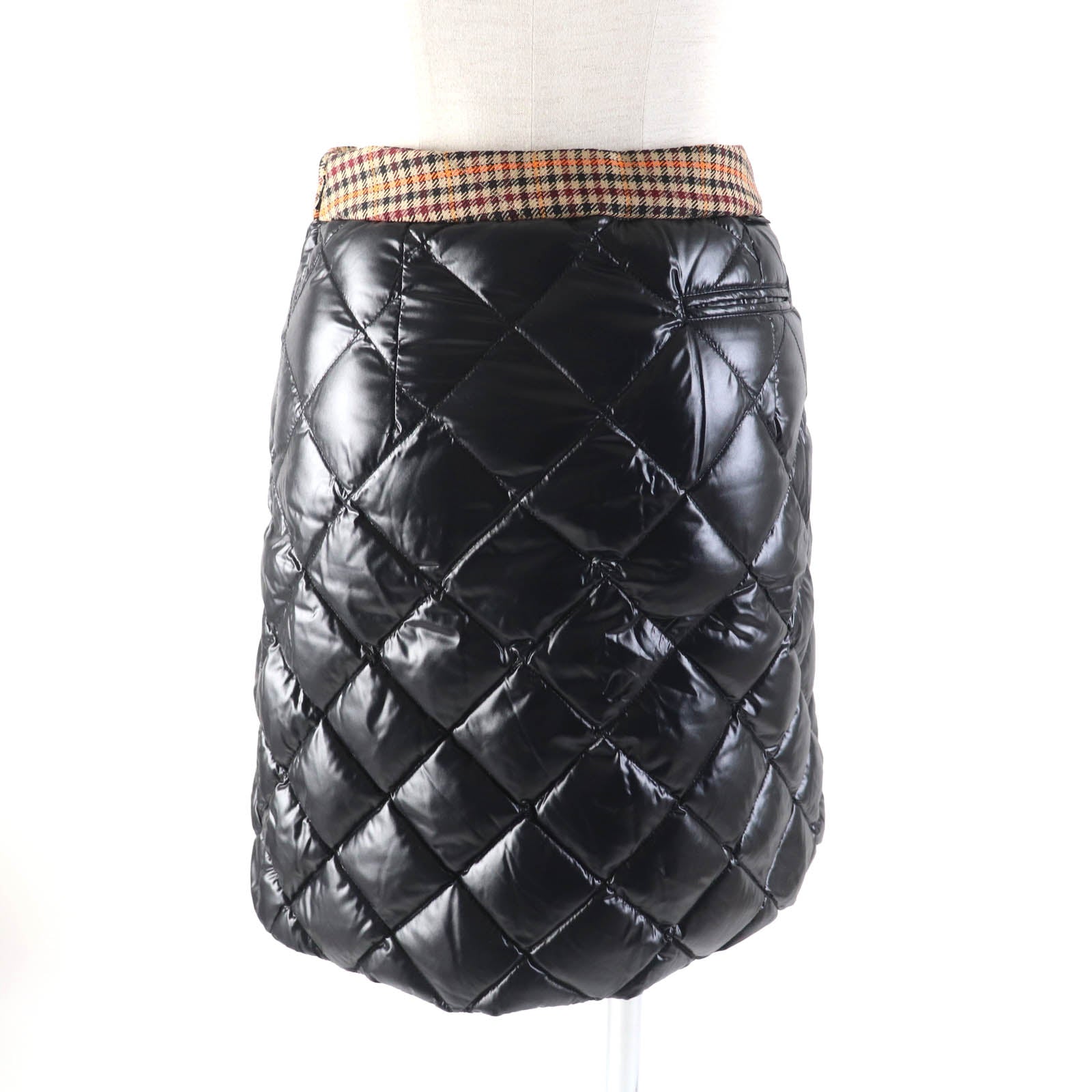 Moncler Nylon Quilted Down Skirt Black Women