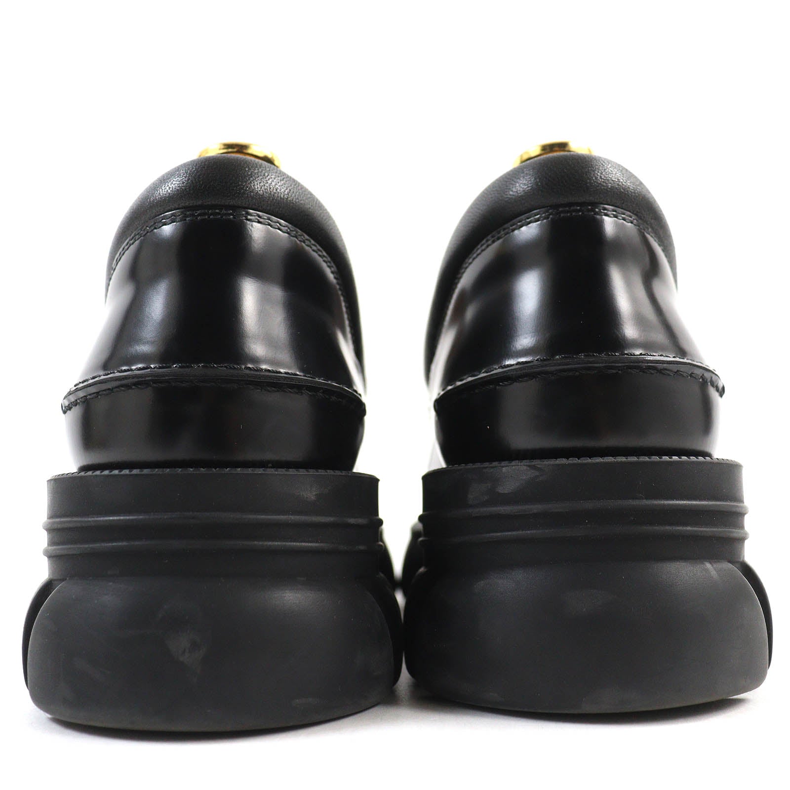 GUCCI Leather Horsebit Loafers Black 658822