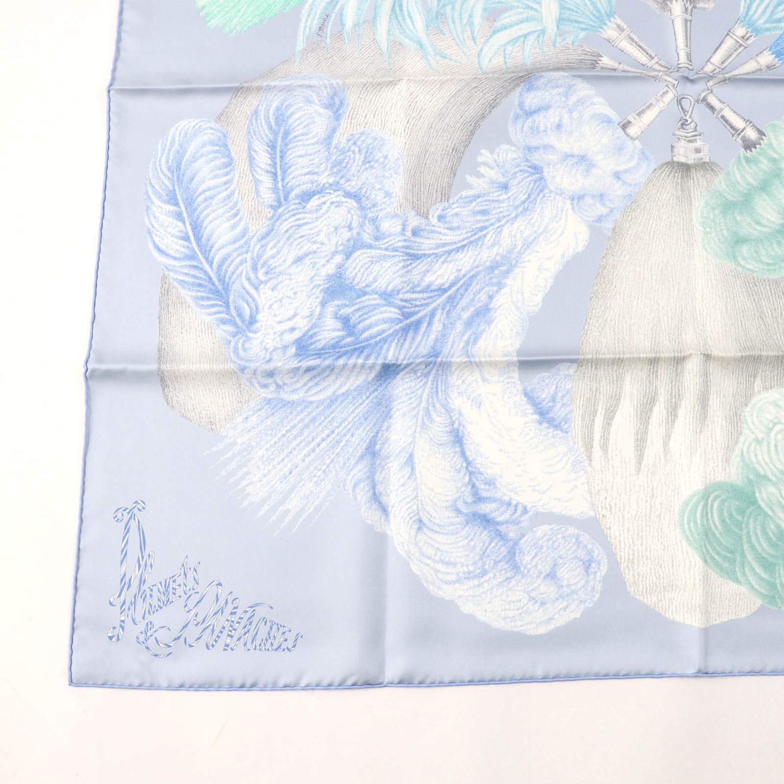 Hermes Silk Scarf Calle 90 PLUMETS ET PANACHES