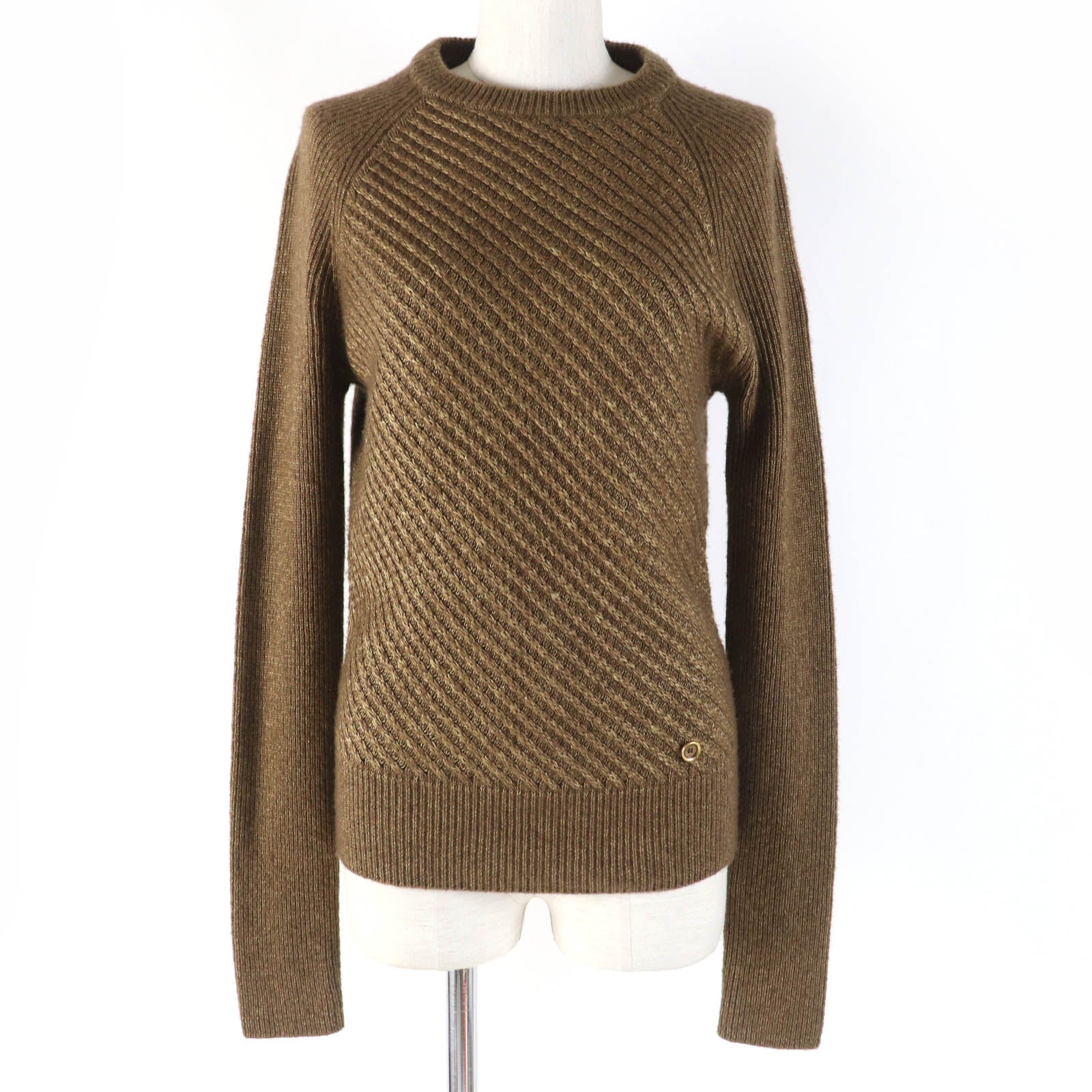 Louis Vuitton Cashmere Silk Knit Brown XS Women