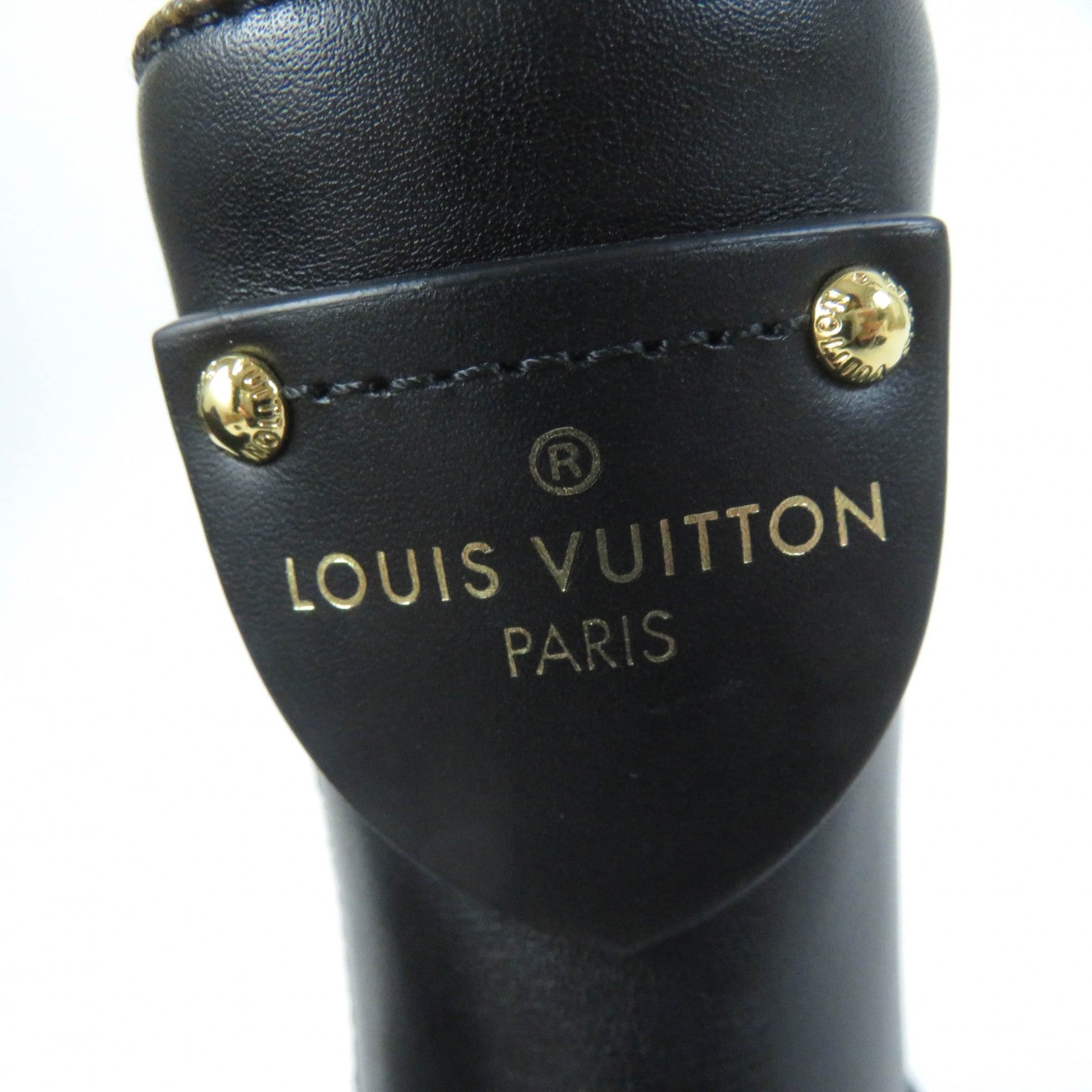 Louis Vuitton Leather Ankle Boots Black 35.5 Women