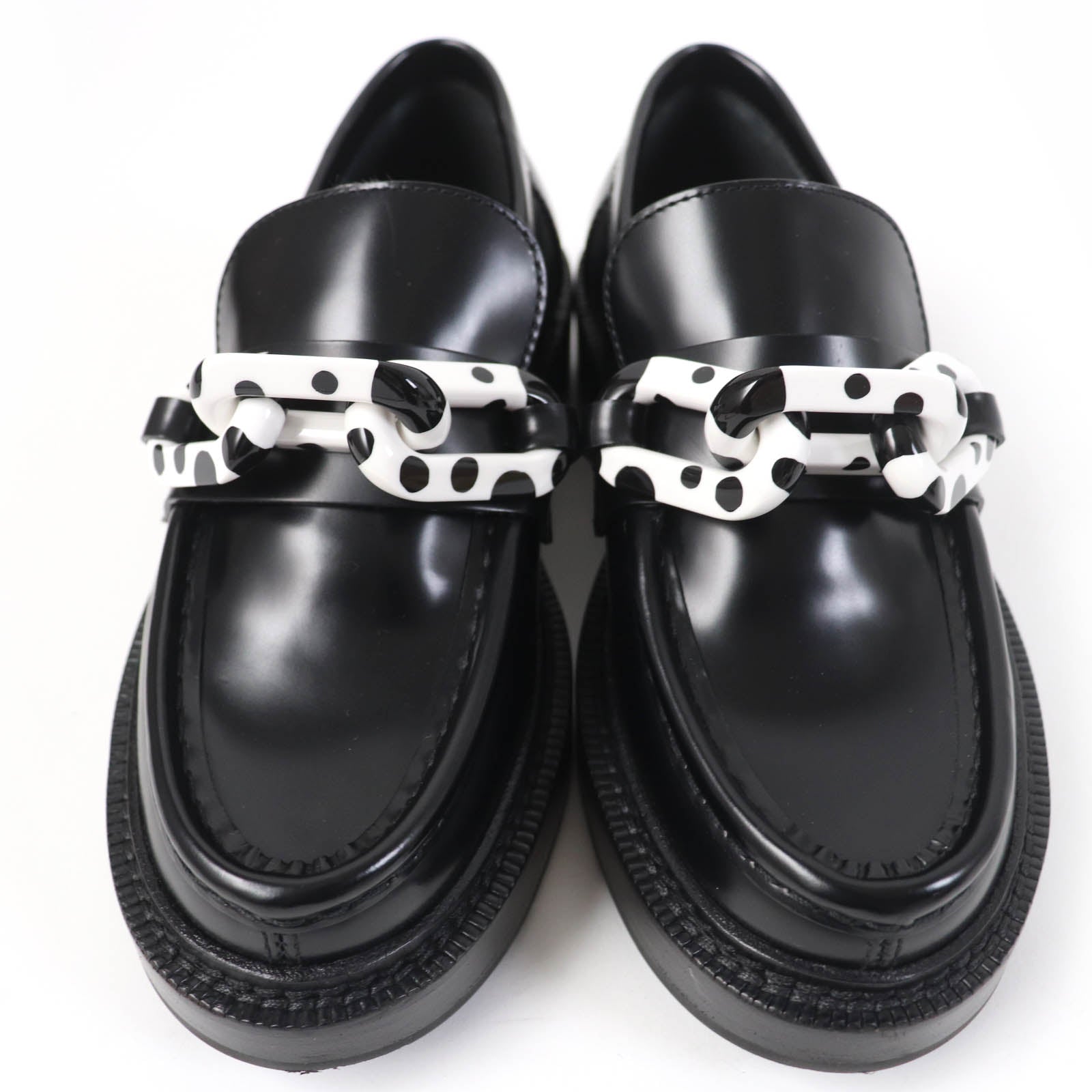 Louis Vuitton Yayoi Kusama Leather Loafers Black