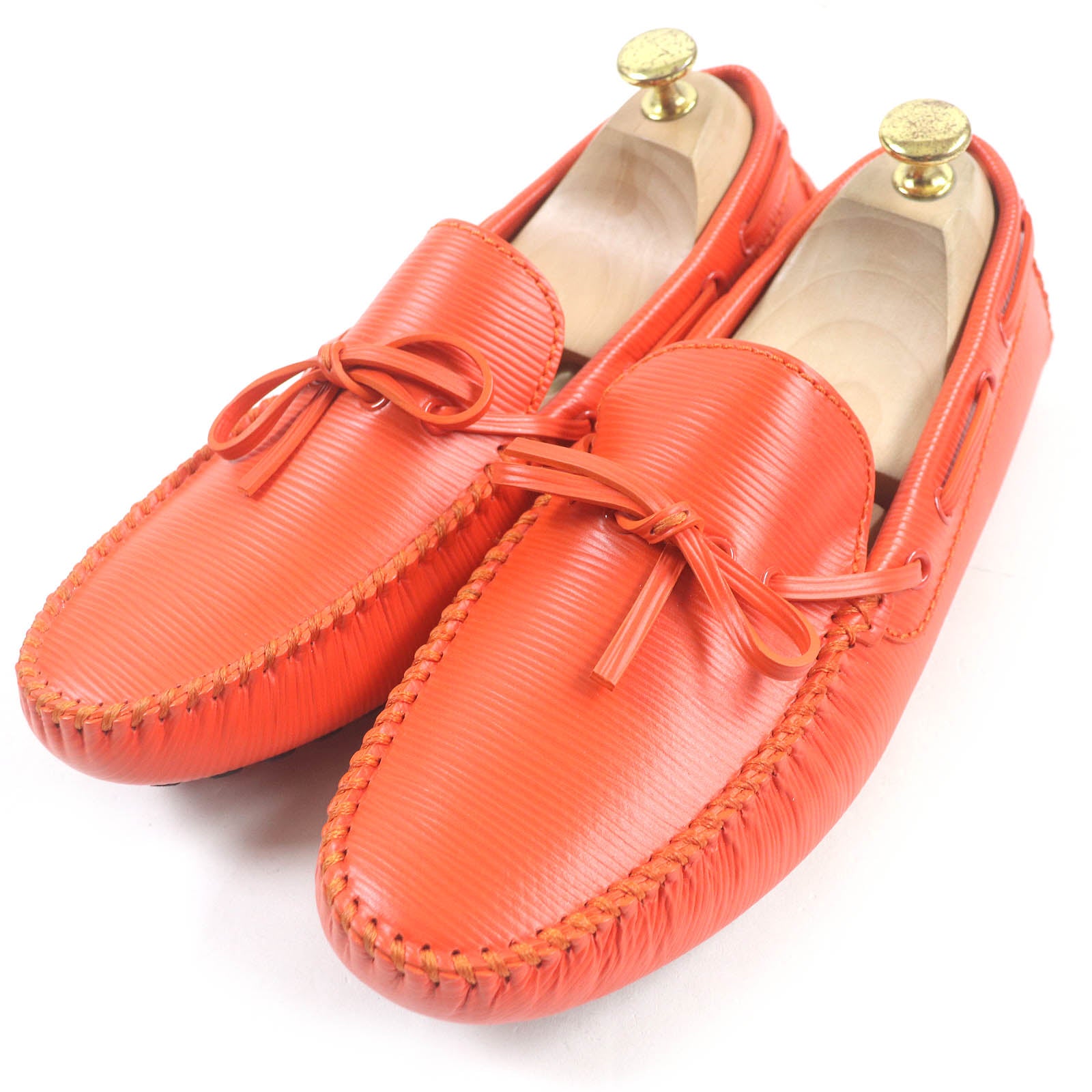 Louis Vuitton Epi Leather Loafers Orange 6.5