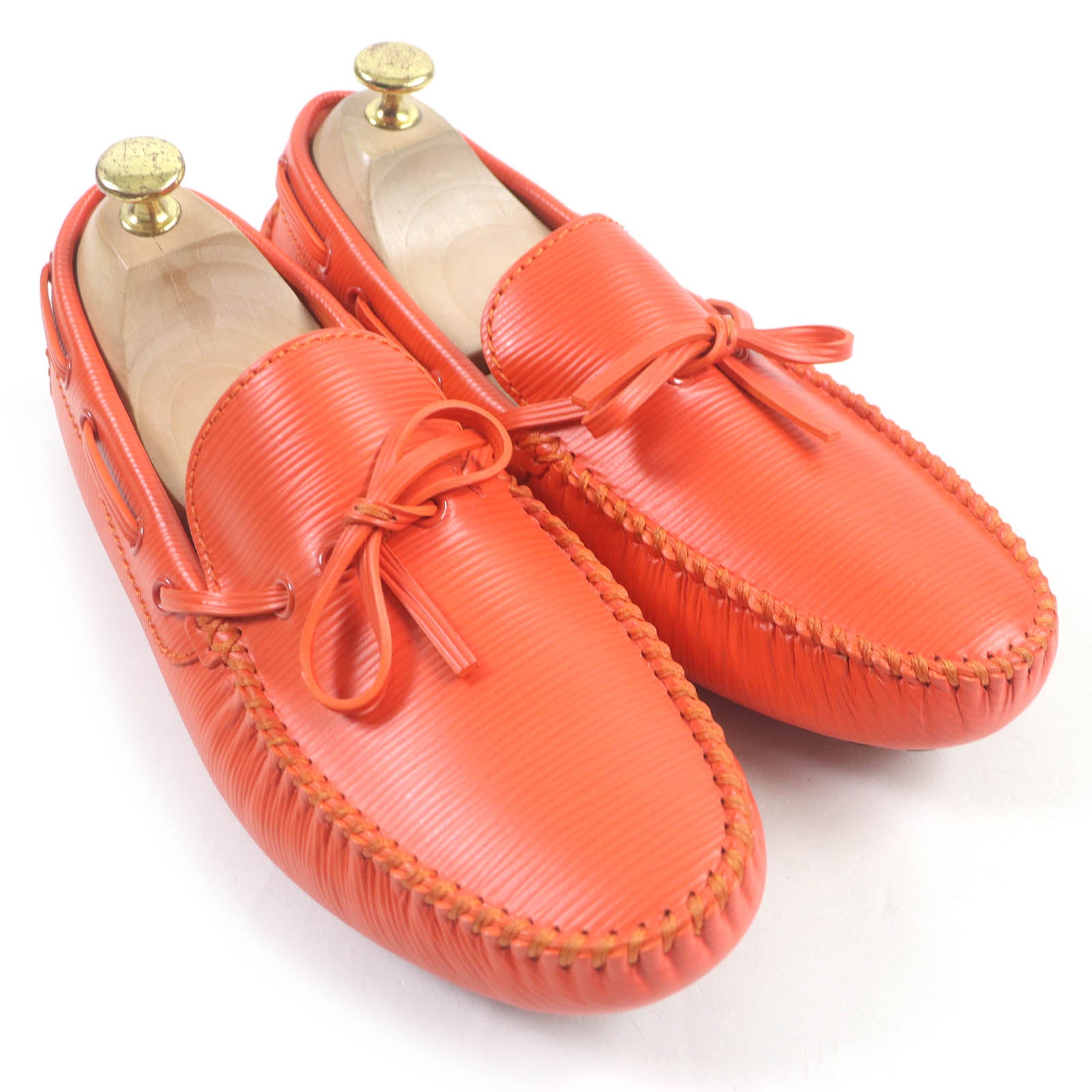 Louis Vuitton Epi Leather Loafers Orange 6.5