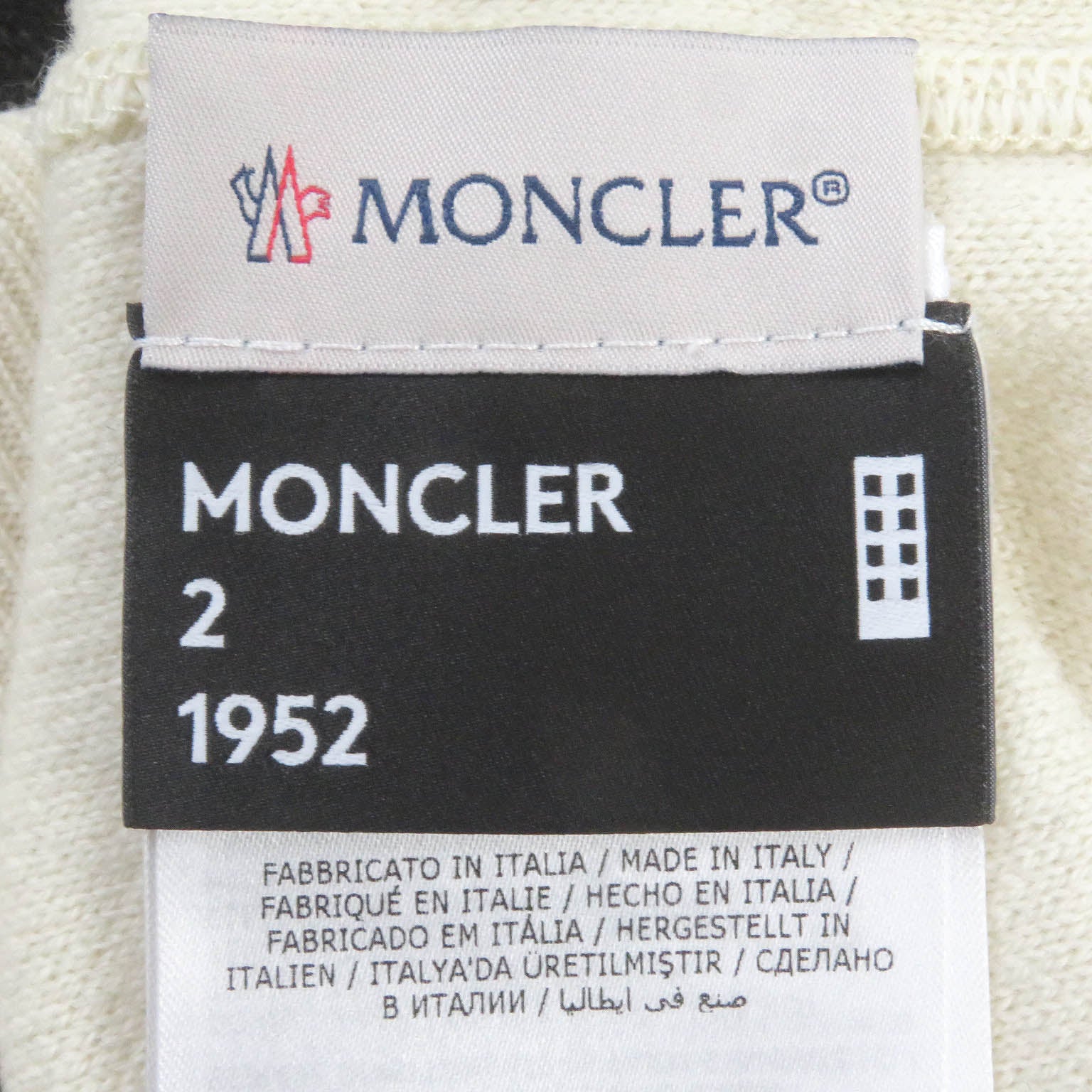 Moncler Wool Cashmere Logo Patch Knit Sweater XXL