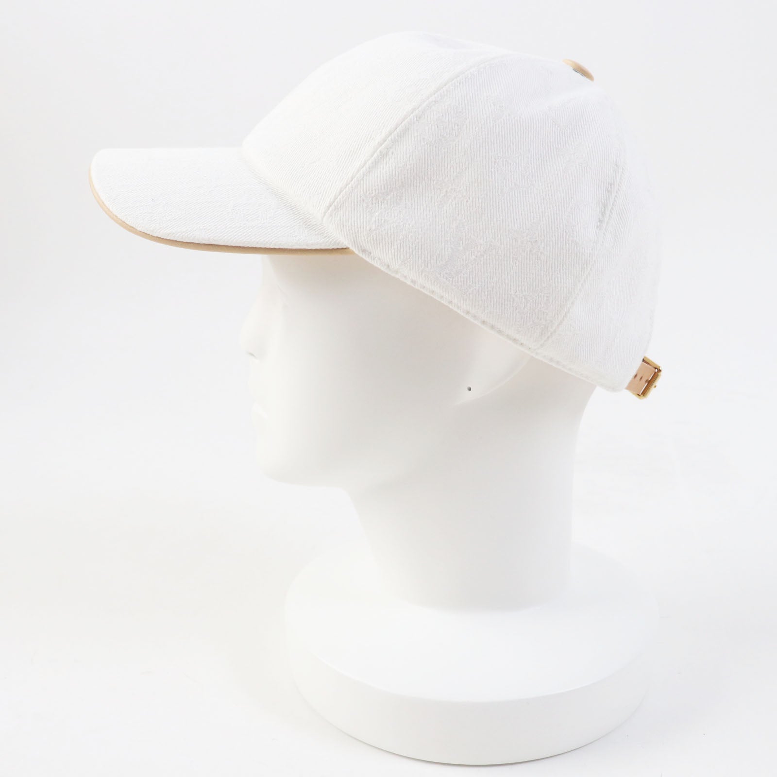 Louis Vuitton Monogram Cap M77538 White L