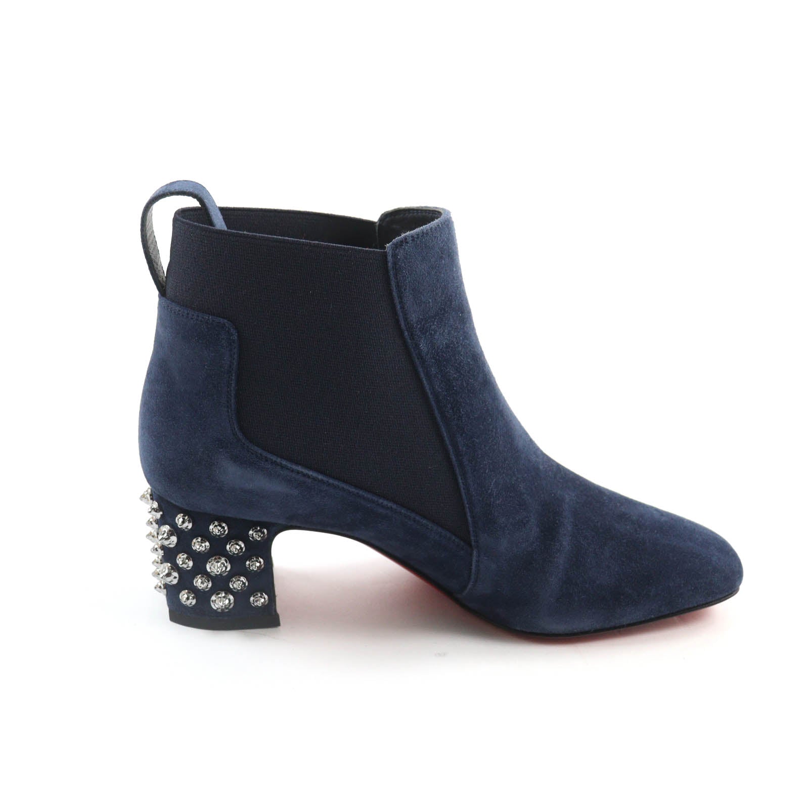 Christian Louboutin Suede Leather Boots Navy 36.5