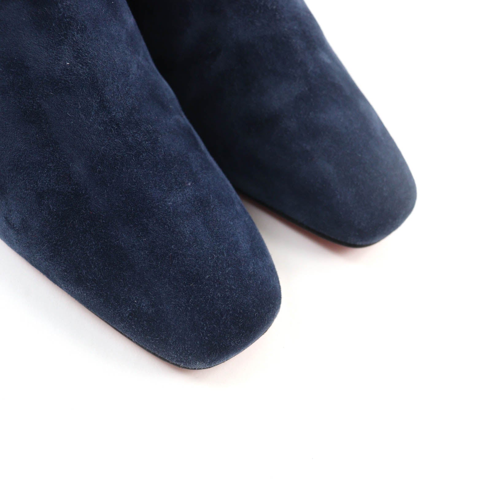 Christian Louboutin Suede Leather Boots Navy 36.5