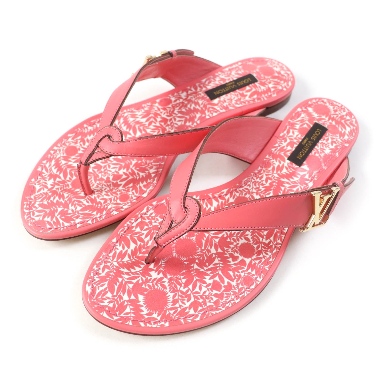 Louis Vuitton Tropical Flat Thong Sandals Pink